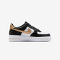 Nike Air Force 1 Low Black White Metallic Gold (GS)