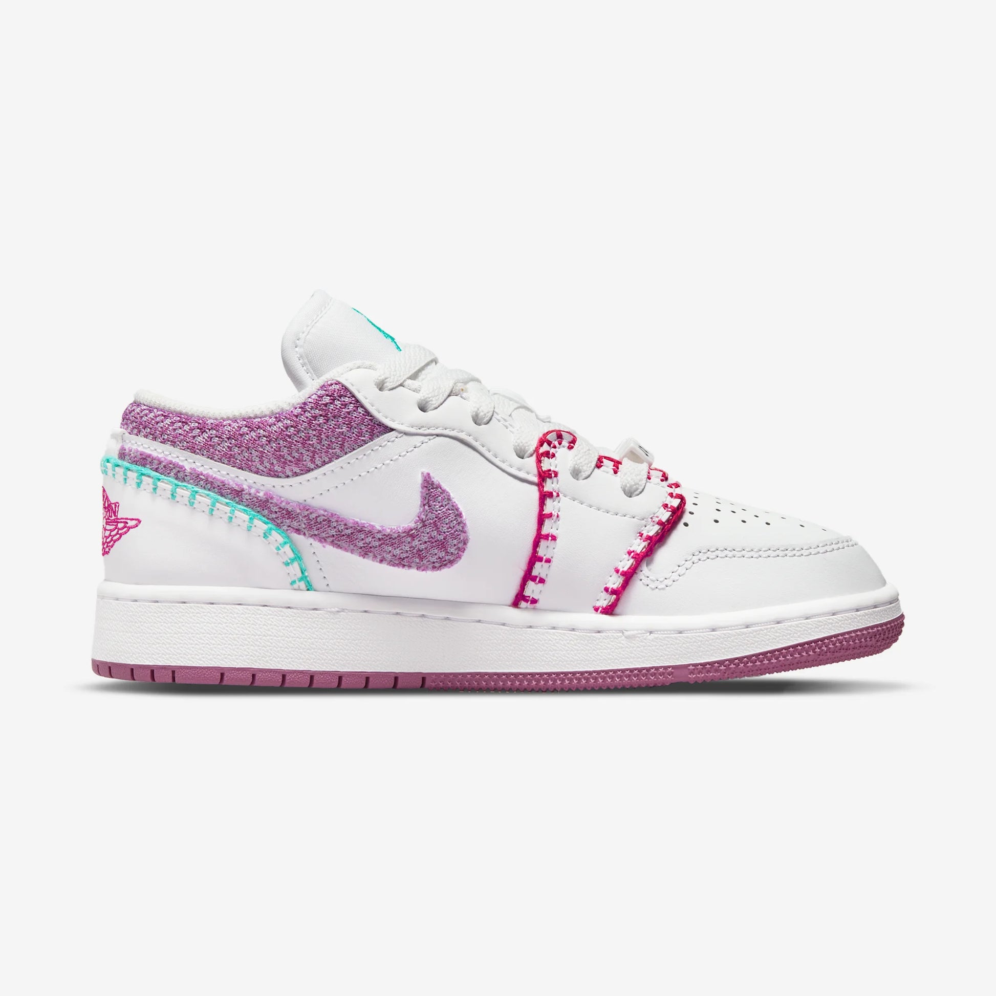 Jordan 1 Low White Light Bordeaux (GS)