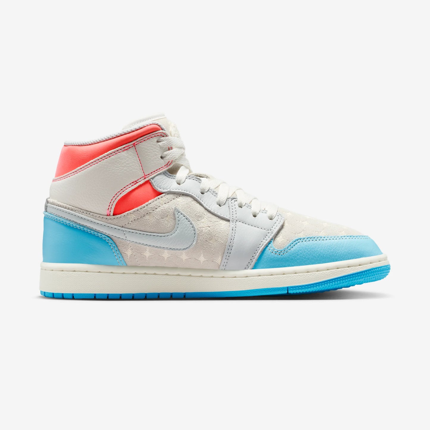 Jordan 1 Mid Sail Hot Lava Blue Chill (Women's)