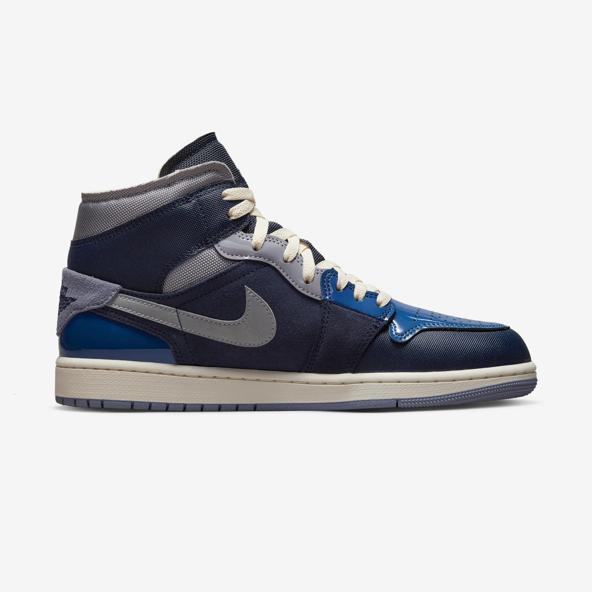 Jordan 1 Mid SE Craft Obsidian French Blue Ashen Slate White