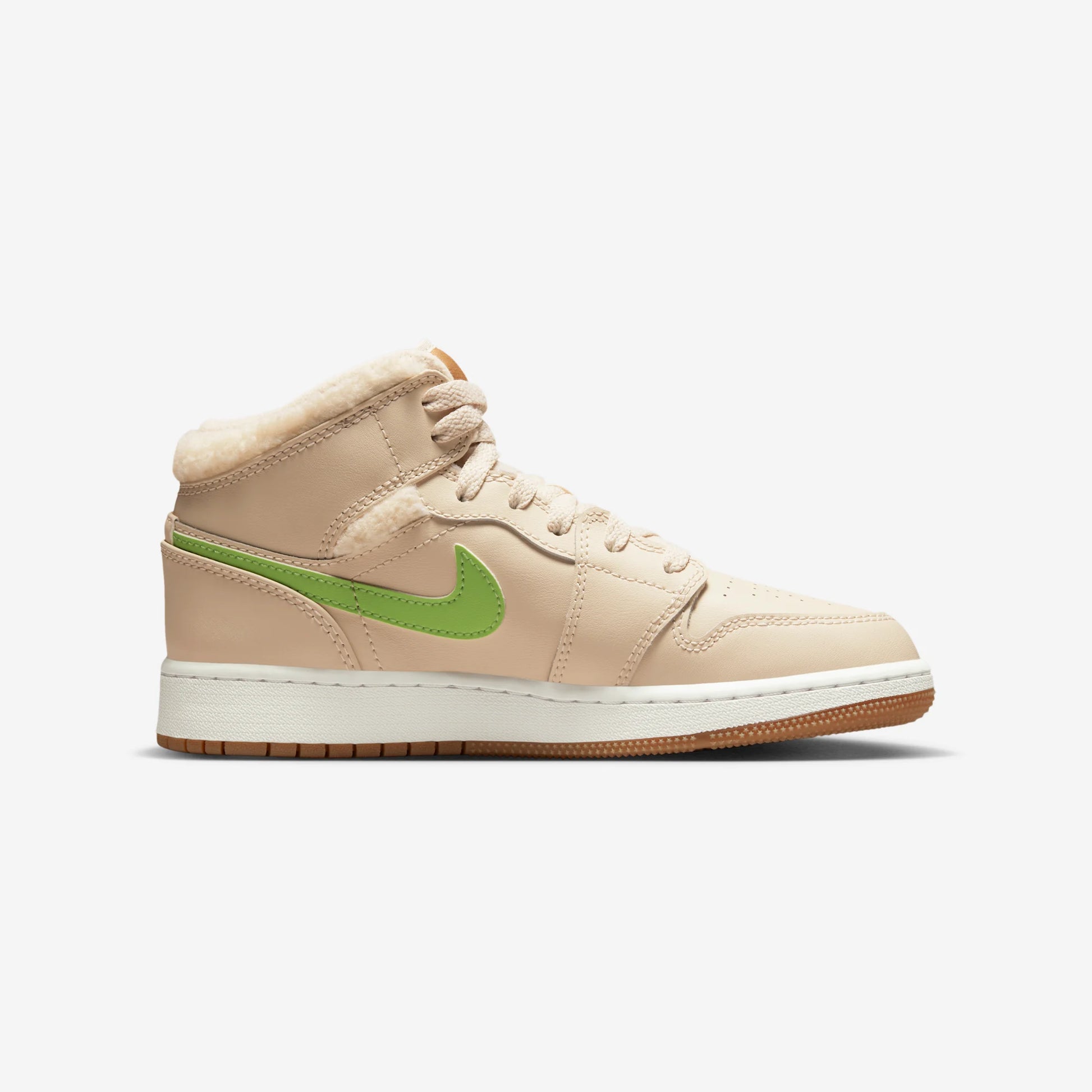 Jordan 1 Mid Utility Fleece Pearl White (GS)