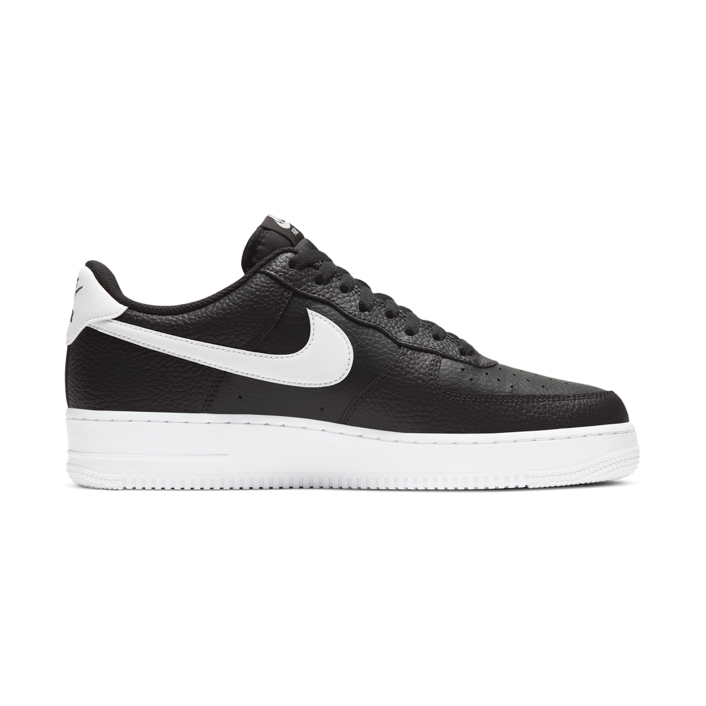 Nike Air Force 1 Low '07 Black White Pebbled Leather