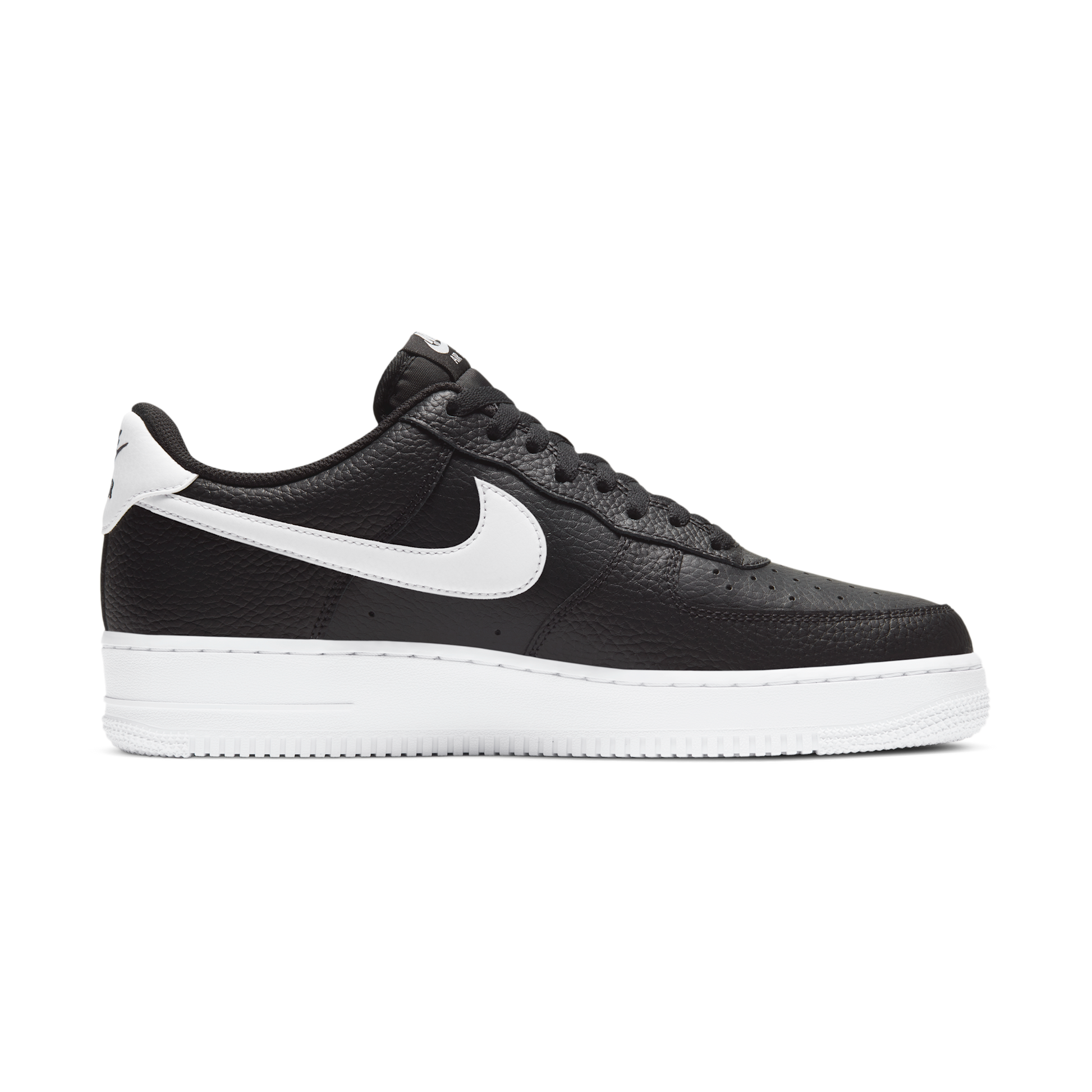 Nike Air Force 1 Low '07 Black White Pebbled Leather