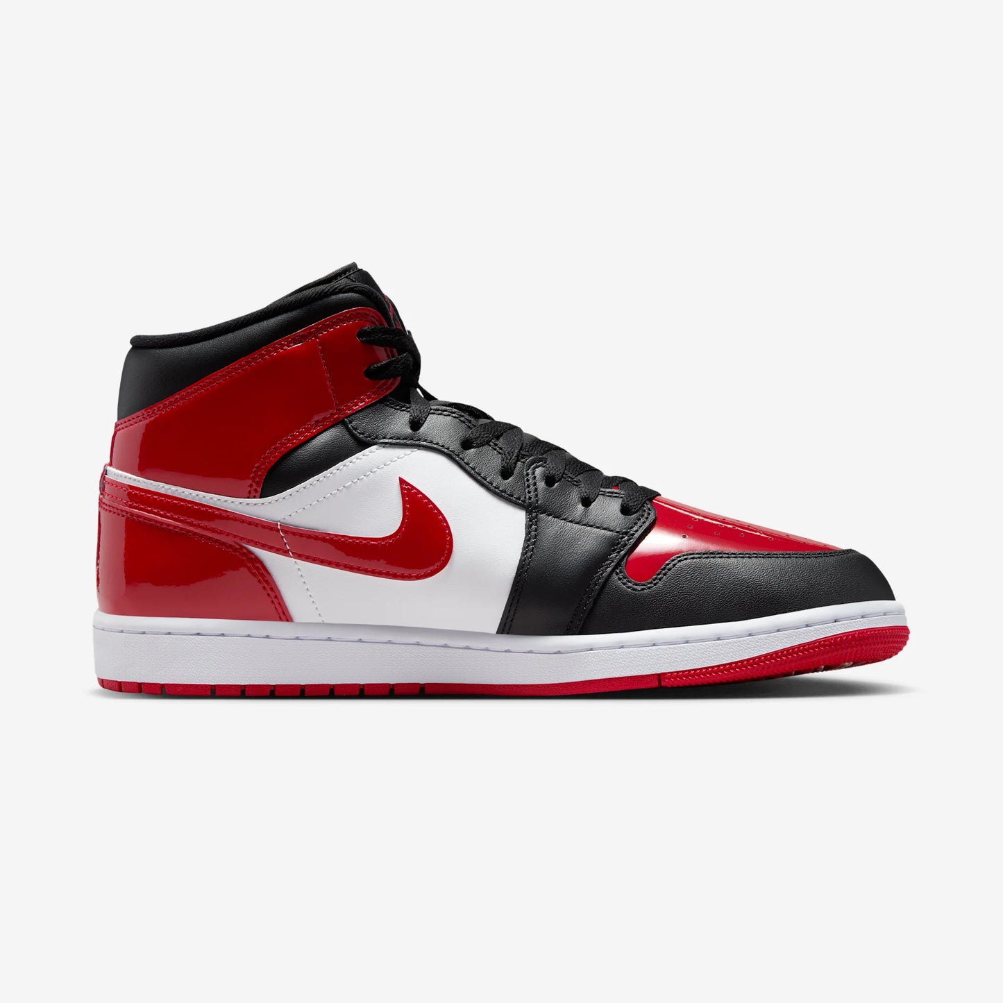 Jordan 1 Mid SE Patent Bred Toe