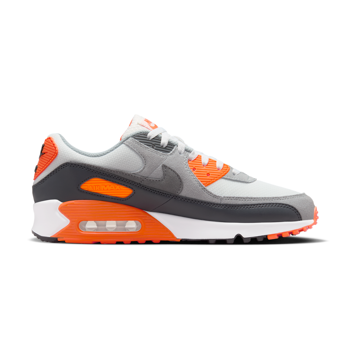 Nike Air Max 90 Summit White Safety Orange Dark Smoke Grey Smoke Grey
