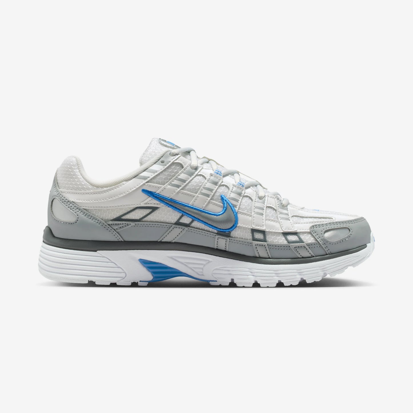 Nike P-6000 White Metallic Silver Blue
