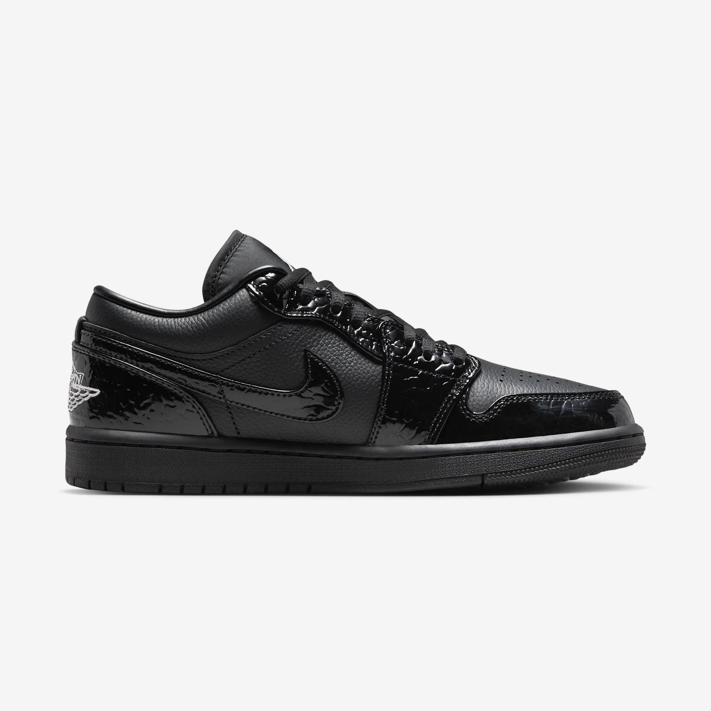 Jordan 1 Low SE Patent Elephant Black (Women's)