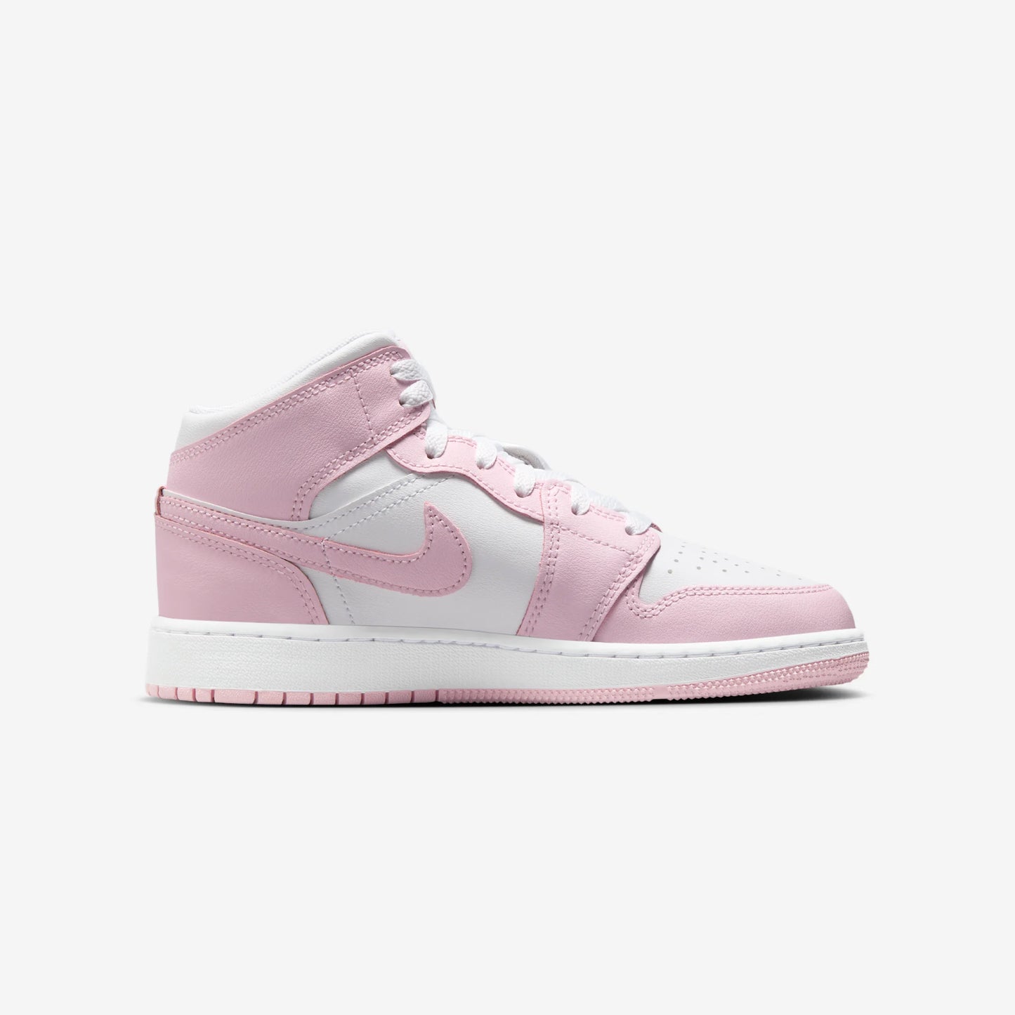 Jordan 1 Mid Pink Foam Fire Red (GS)