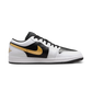 Jordan 1 Low White Black Metallic Gold Swoosh