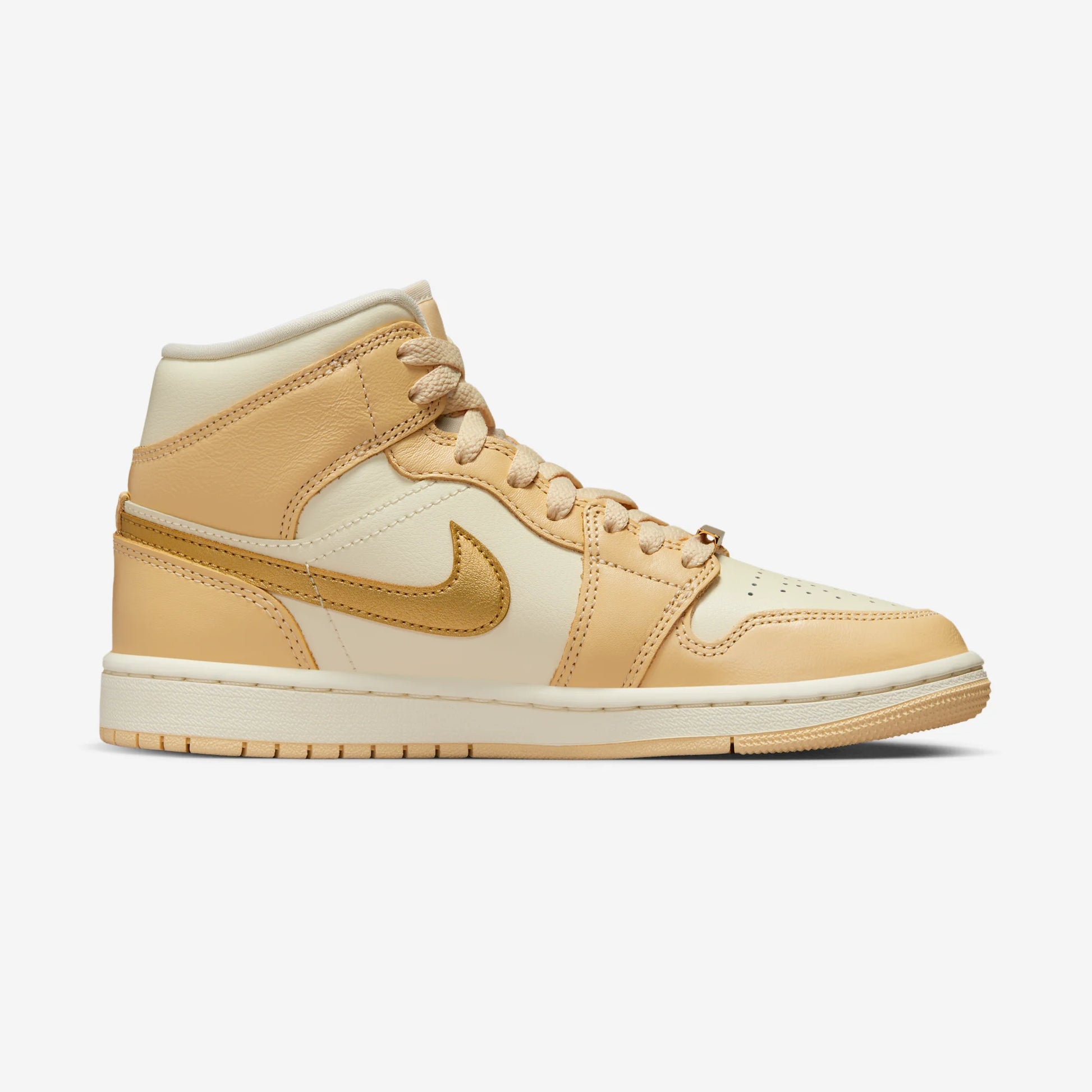 Jordan 1 Mid SE Pale Vanilla Metallic Gold (Women's)