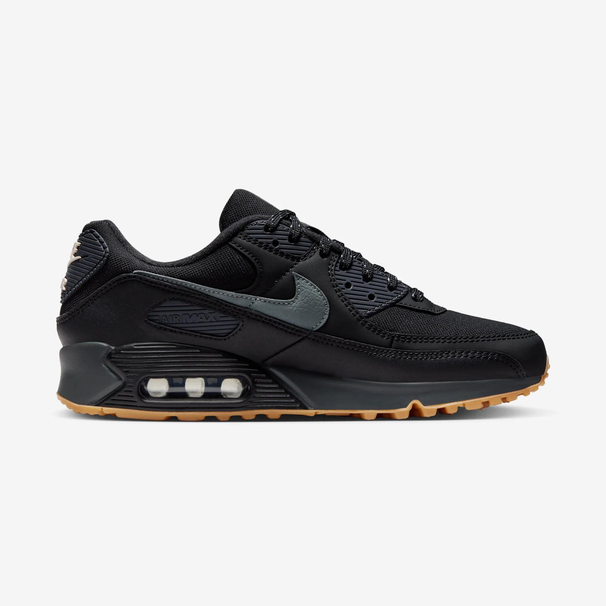 Nike Air Max 90 Black Smoke Grey Gum Reflective