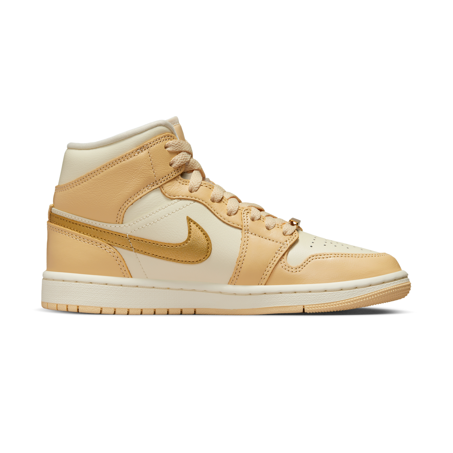 Jordan 1 Mid SE Pale Vanilla Metallic Gold (Women's)