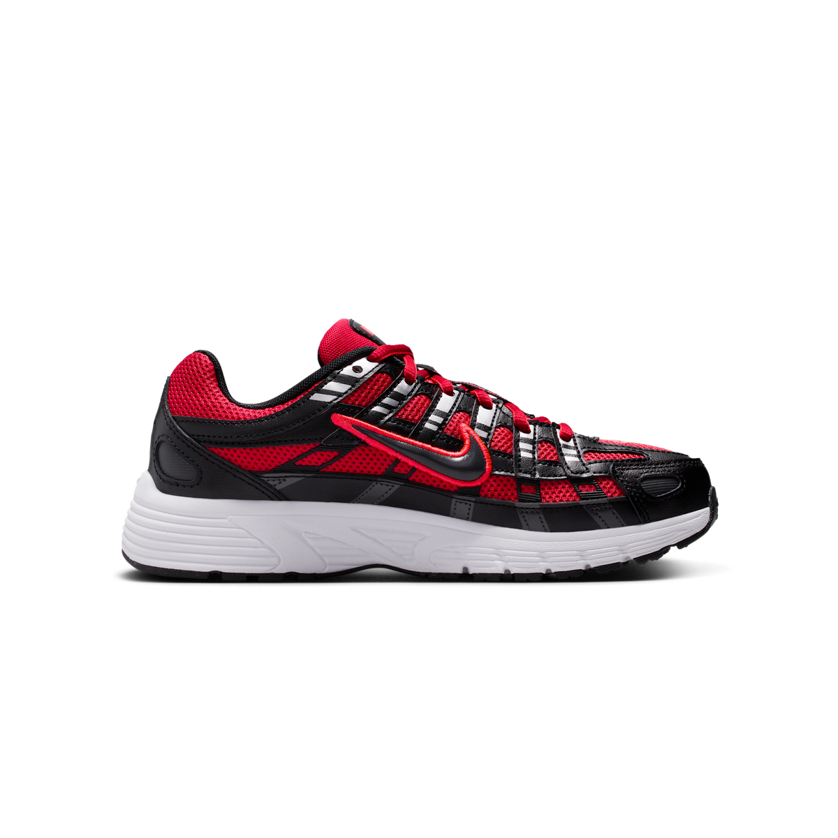 Nike P-6000 University Red Metallic Silver Dark Smoke Grey Black (GS)