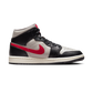 Jordan 1 Mid Black College Grey Gym Red (Women's)
