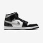 Jordan 1 Mid SE Patent Black White Metallic Silver Metallic Gold
