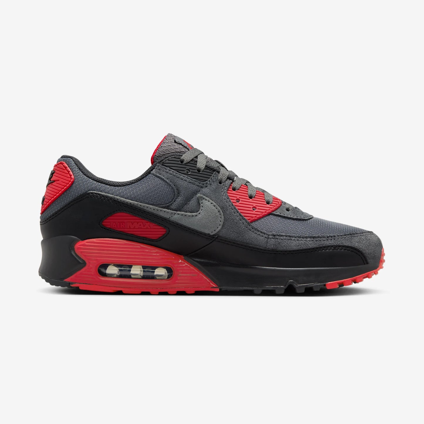 Nike Air Max 90 Smoke Grey Fire Red