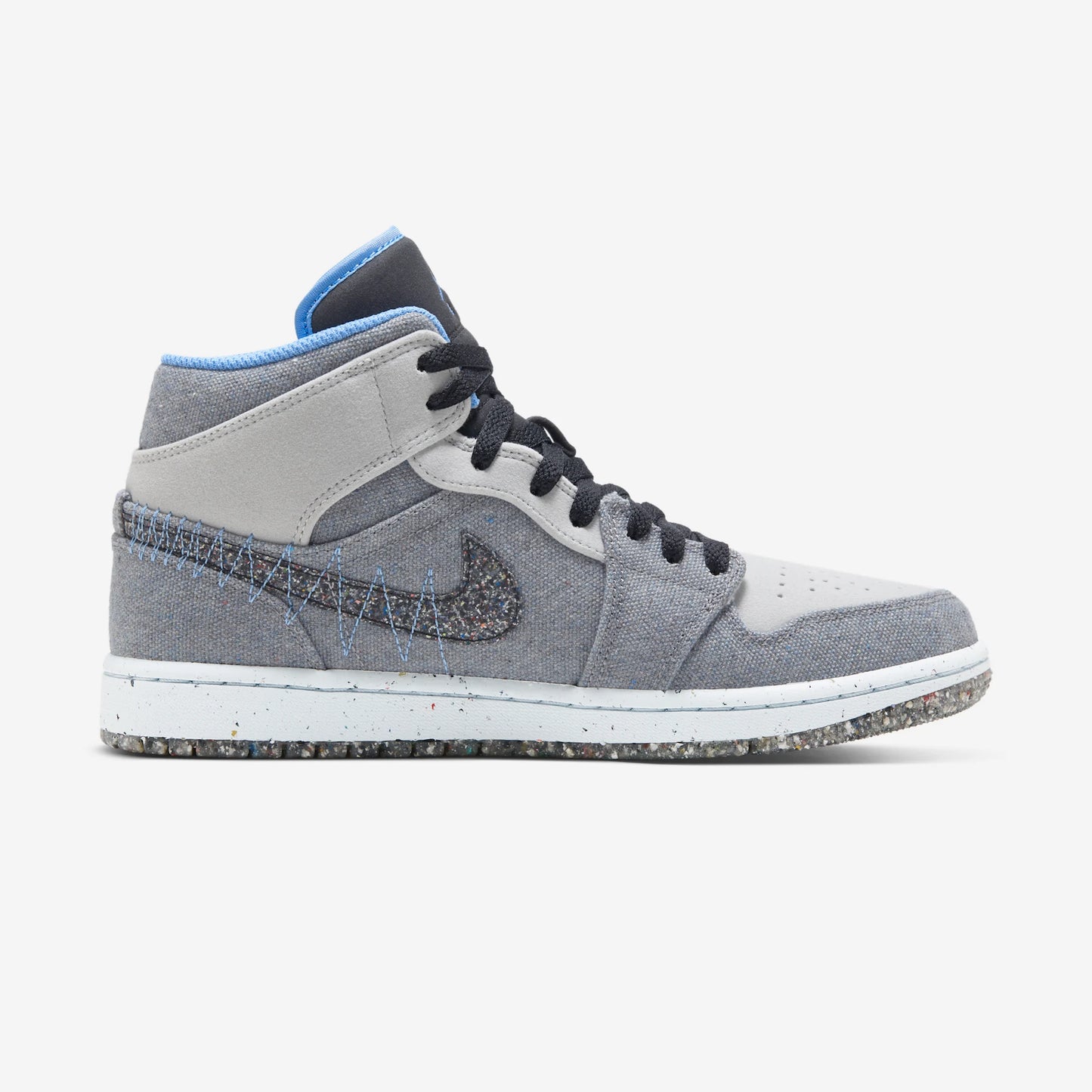 Jordan 1 Mid Crater Grey University Blue