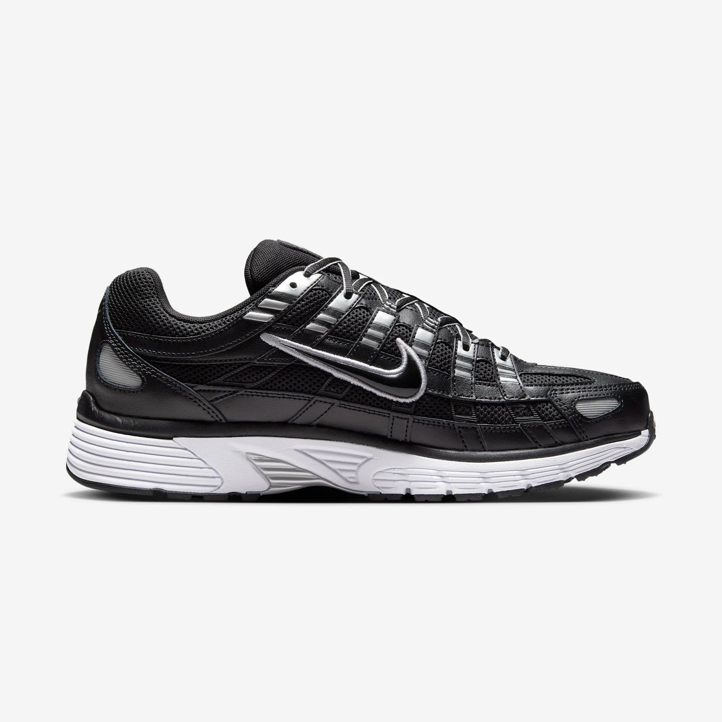 Nike P-6000 Black White Metallic Silver