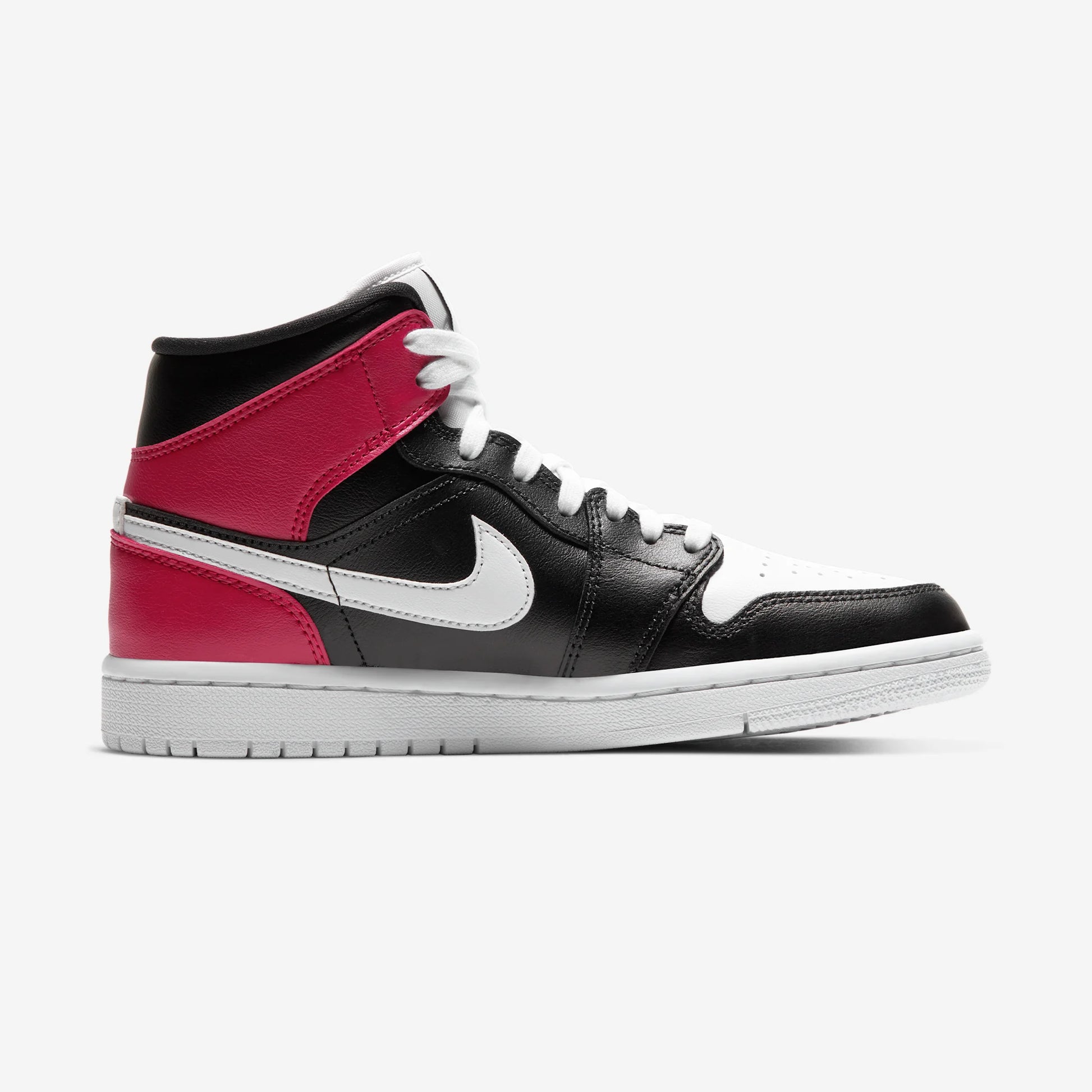 Jordan 1 Mid Black Noble Red (Women's)