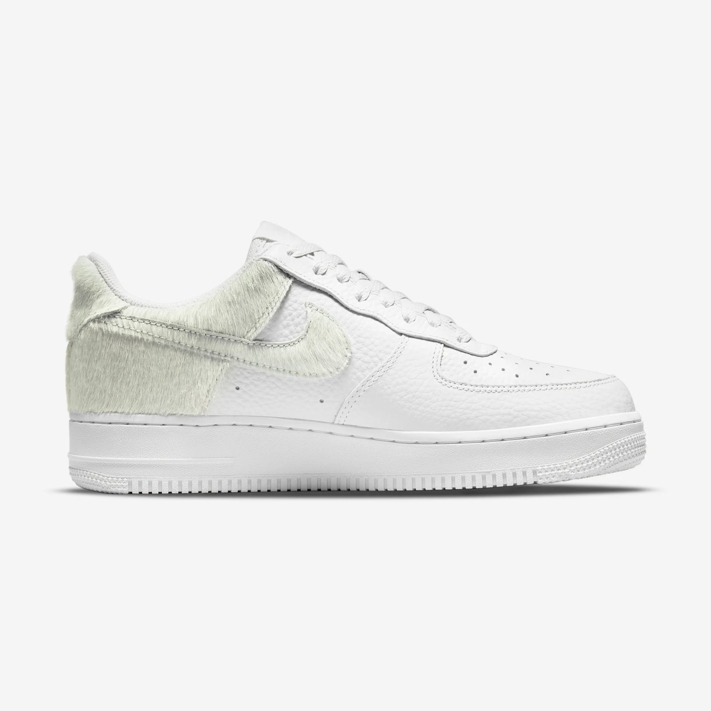 Nike Air Force 1 Low White Pony Hair Heel