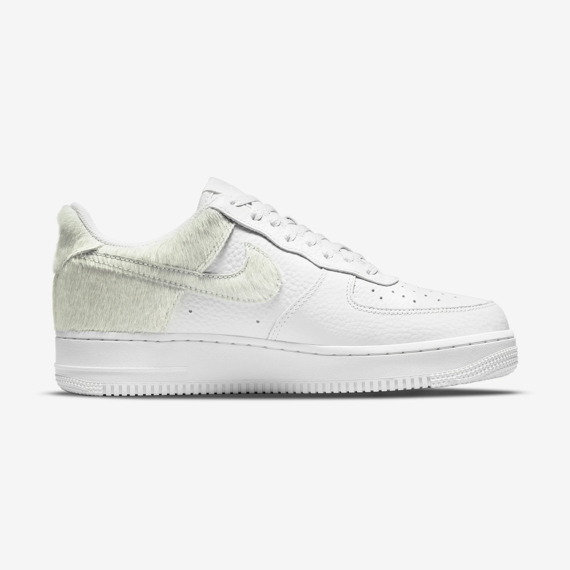Nike Air Force 1 Low White Pony Hair Heel