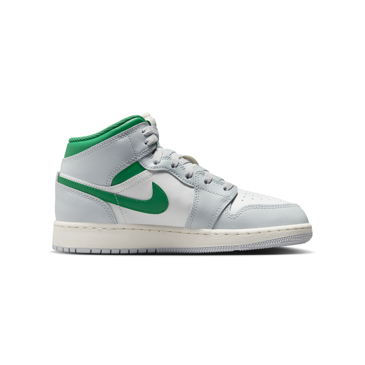 Jordan 1 Mid White Pure Platinum Pine Green