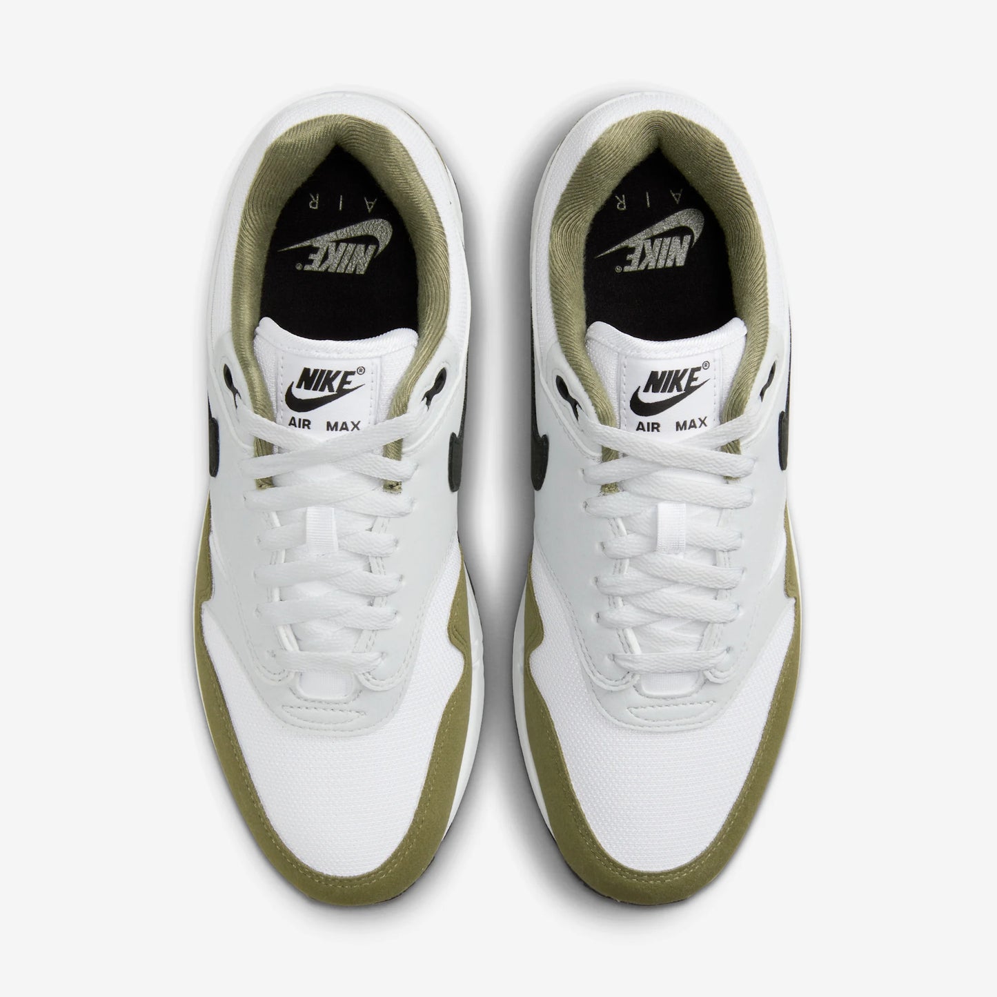 Nike Air Max 1 White Black Medium Olive