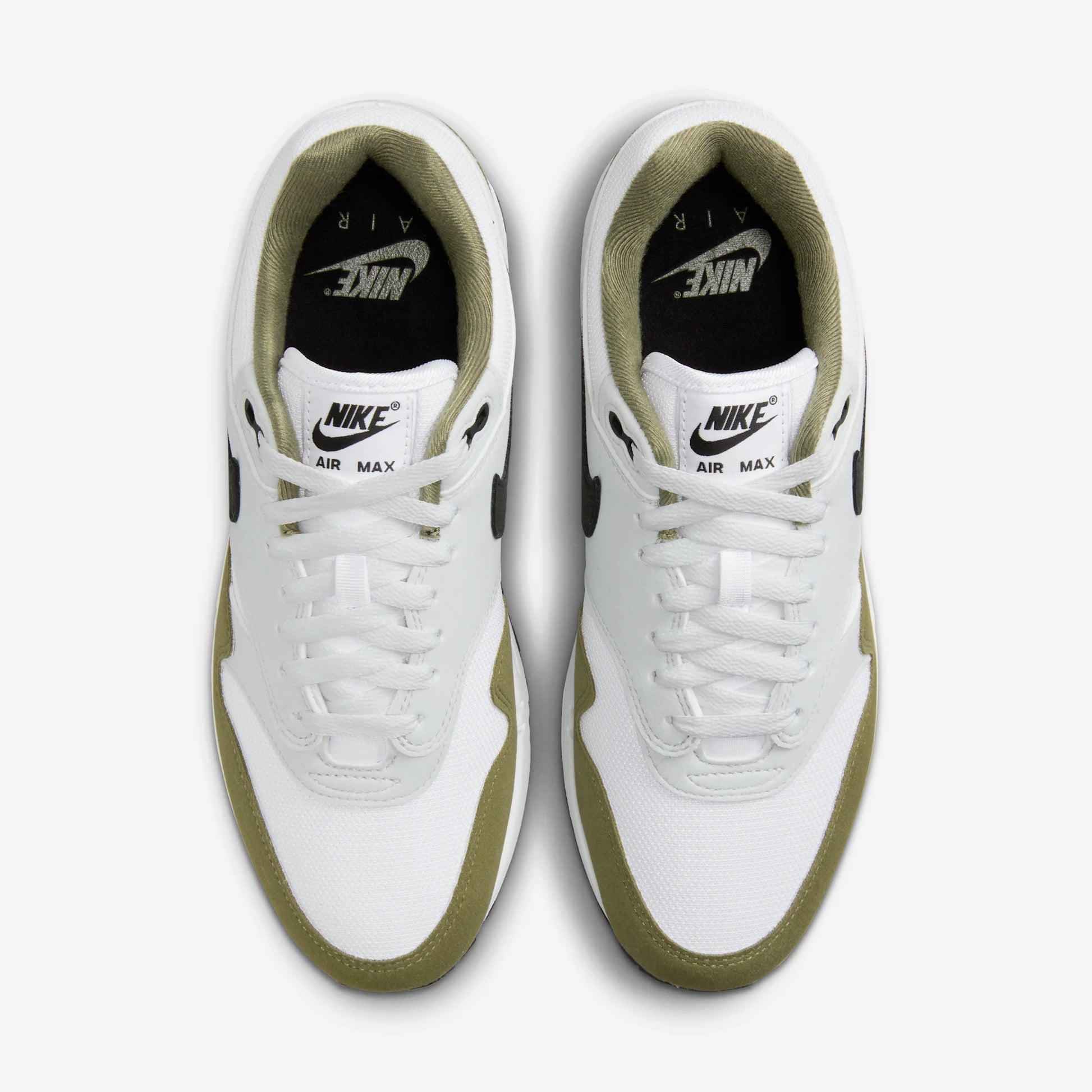 Nike Air Max 1 White Black Medium Olive