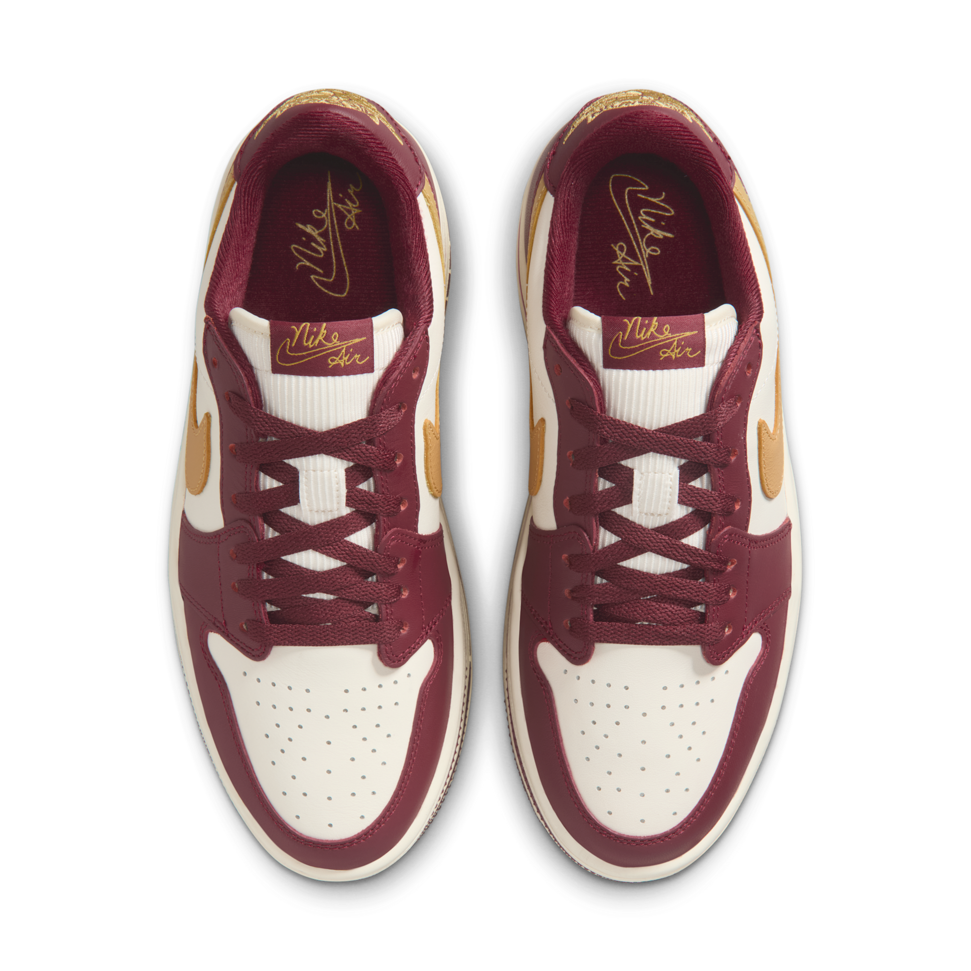 Jordan 1 Low Triple Stack Team Red Pale Ivory (Women's)