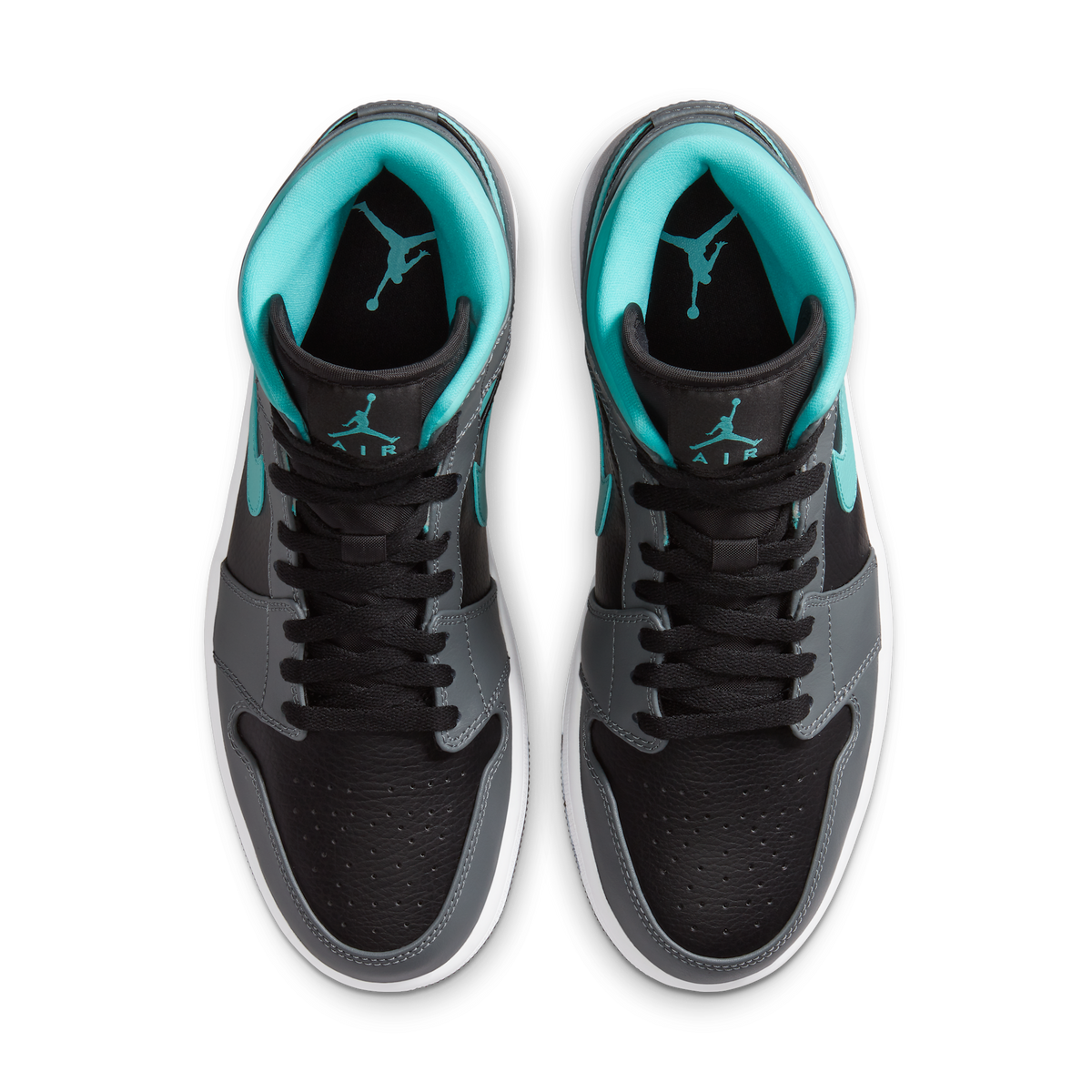 Jordan 1 Mid Grey Aqua