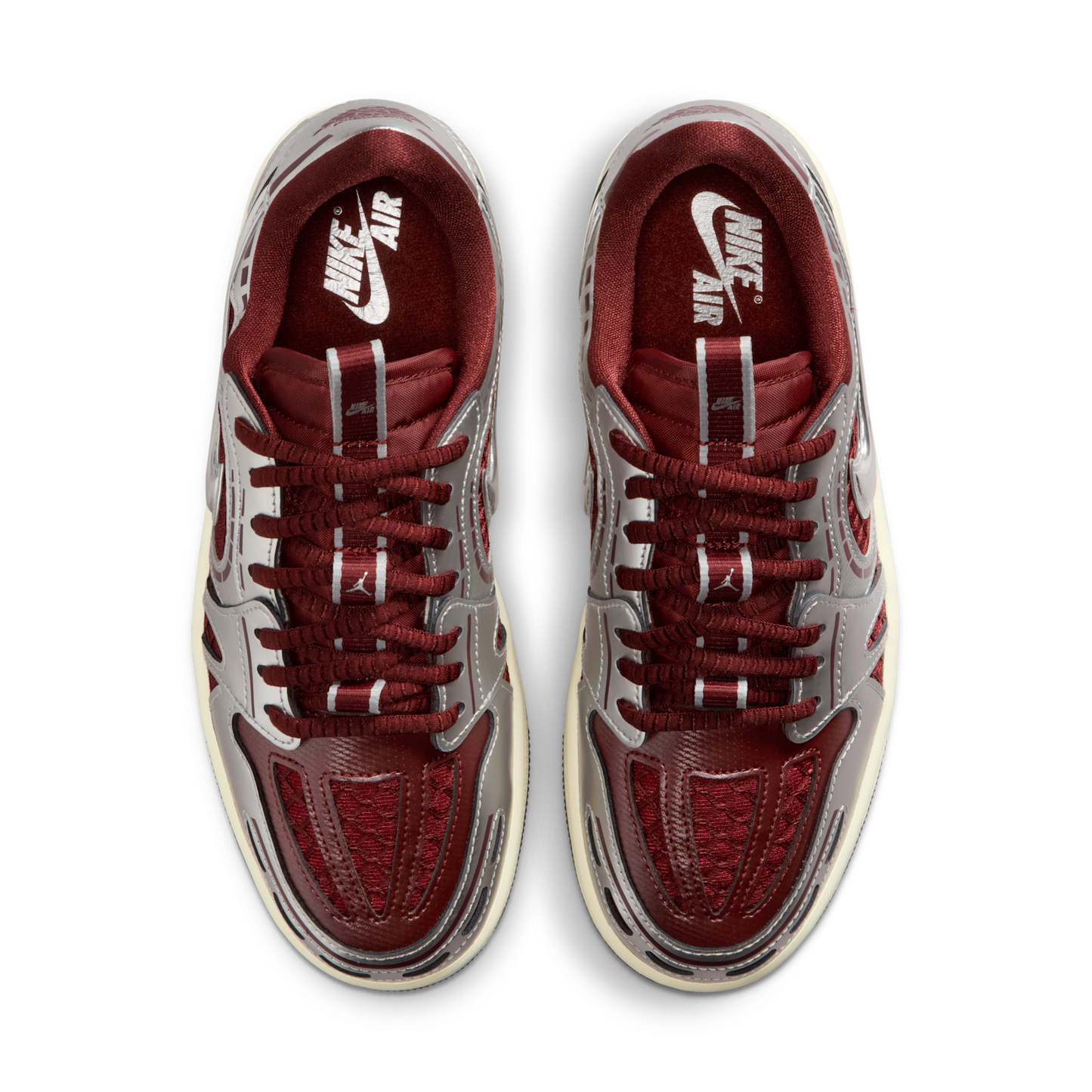 Jordan 1 Low Method of Make V3 Dark Team Red Metallic Silver (Women's)