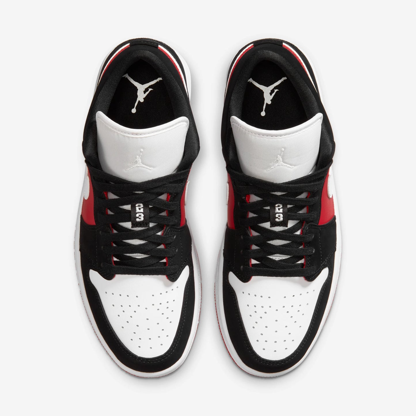 Jordan 1 Low Black White Gym Red (Women's)