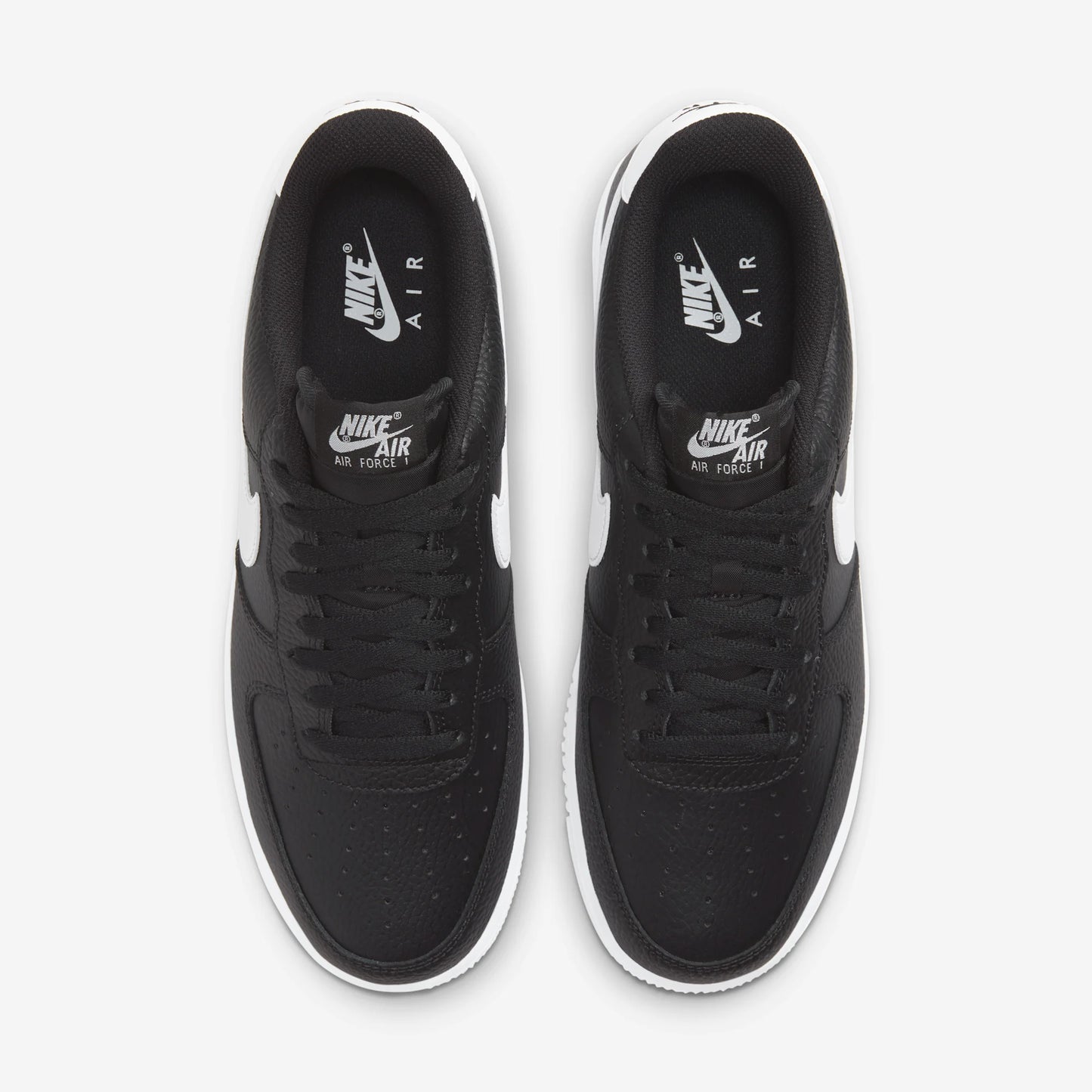 Nike Air Force 1 Low '07 Black White Pebbled Leather