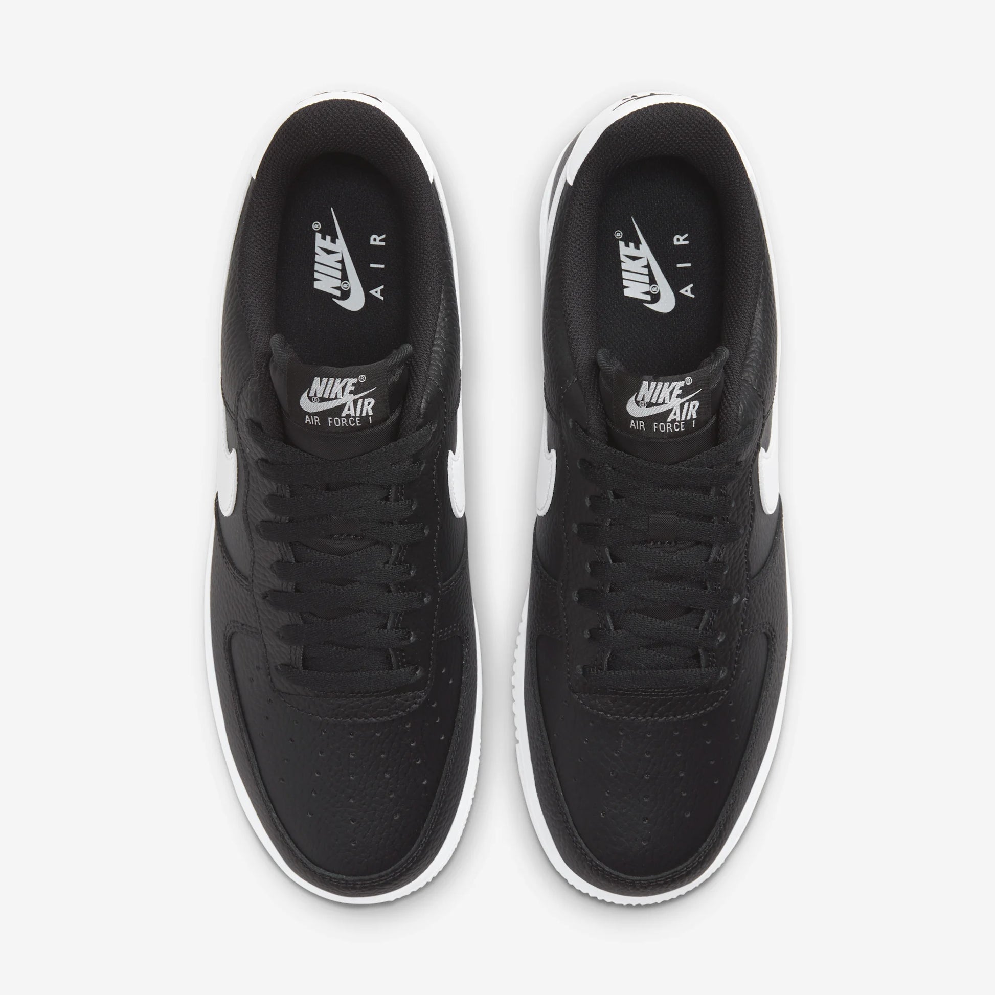 Nike Air Force 1 Low '07 Black White Pebbled Leather