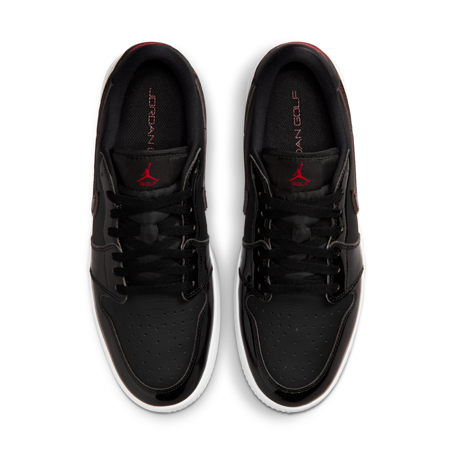 Jordan 1 Low Golf Spiked Bred Black Patent