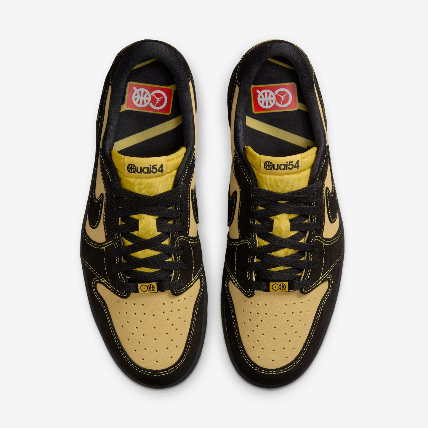 Jordan 1 Retro Low OG Quai 54 Black Tour Yellow Red