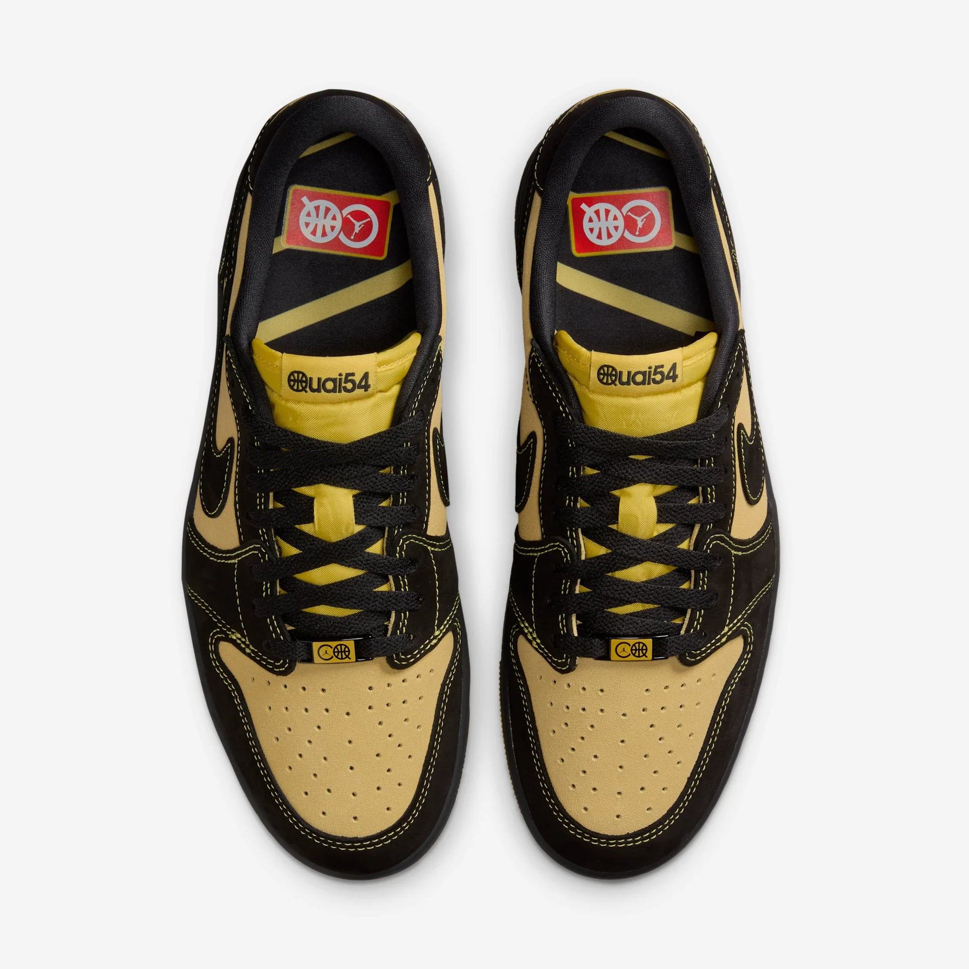 Jordan 1 Retro Low OG Quai 54 Black Tour Yellow Red