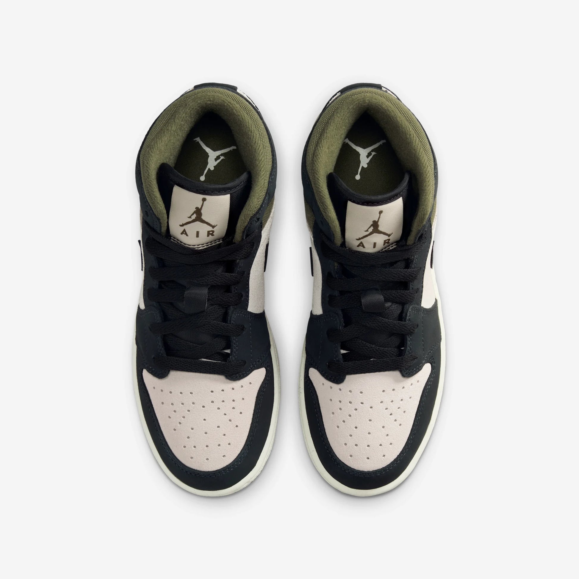 Jordan 1 Mid Off Noir Medium Olive (GS)
