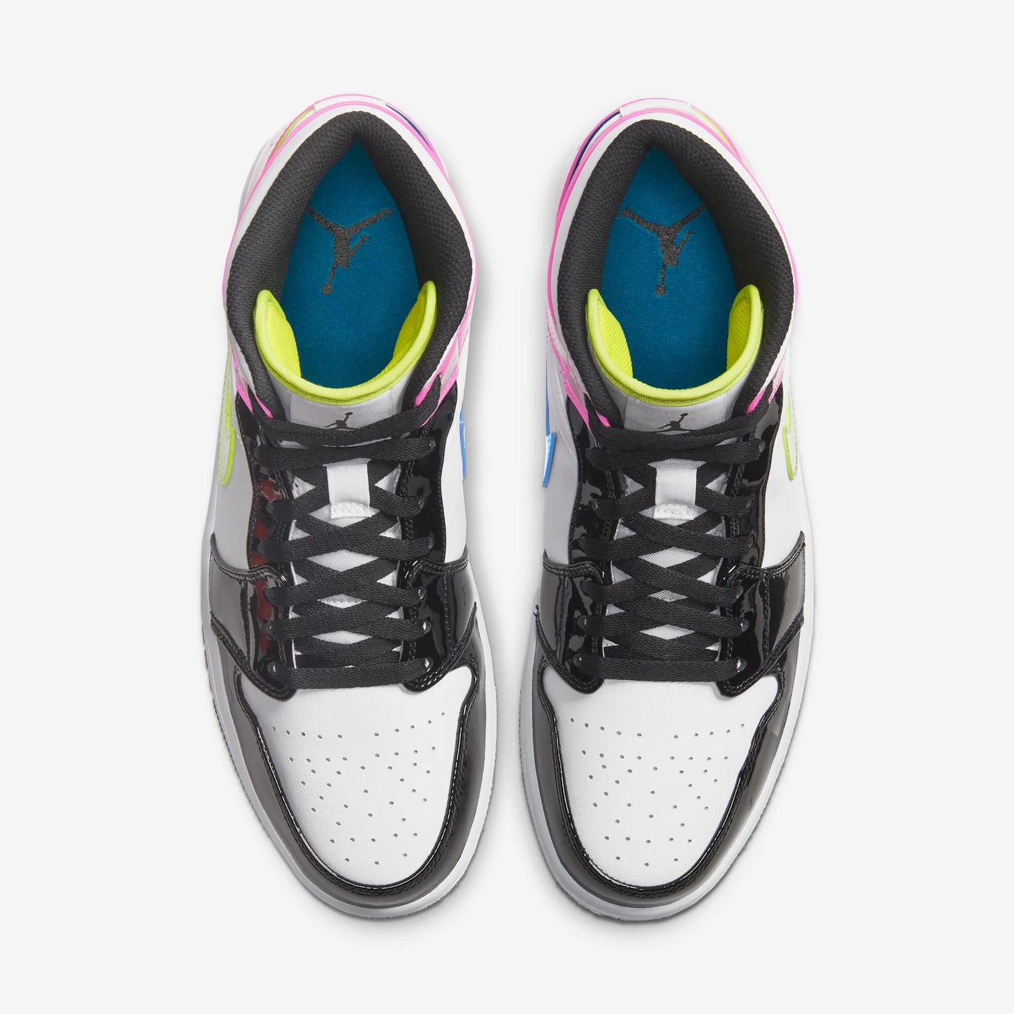 Jordan 1 Mid White Black Cyber Pink