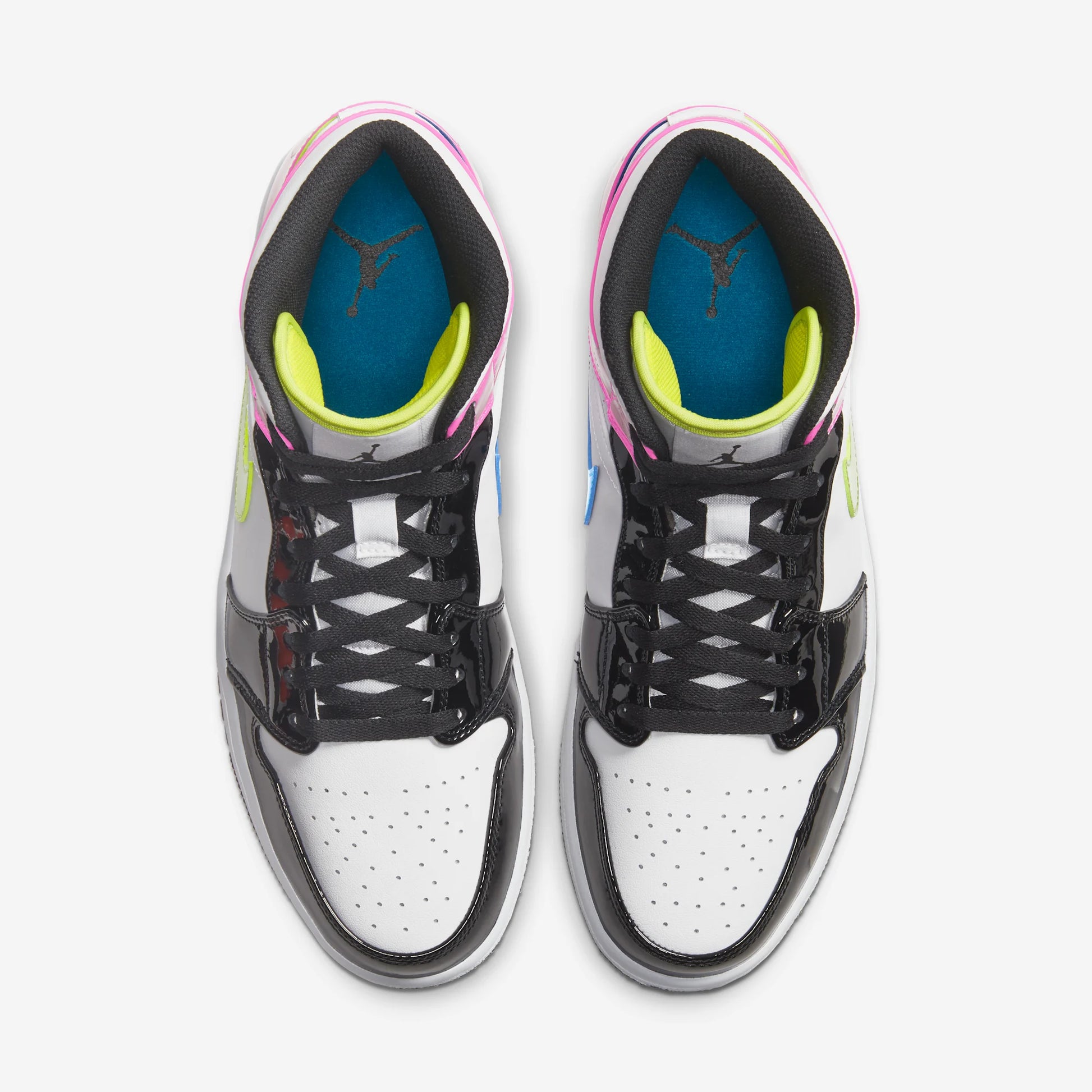 Jordan 1 Mid White Black Cyber Pink