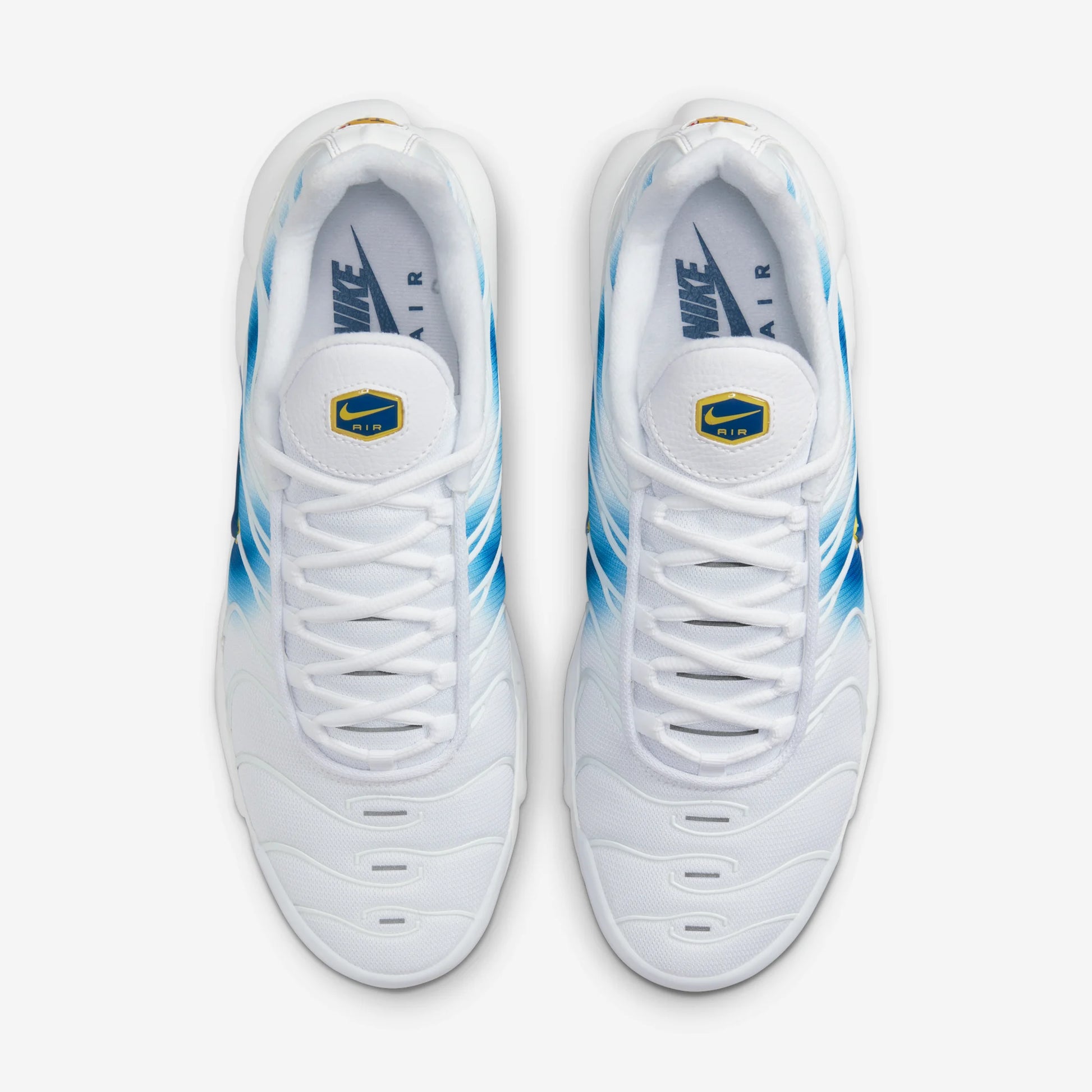 Nike Air Max Plus Spray Paint Swoosh White Blue