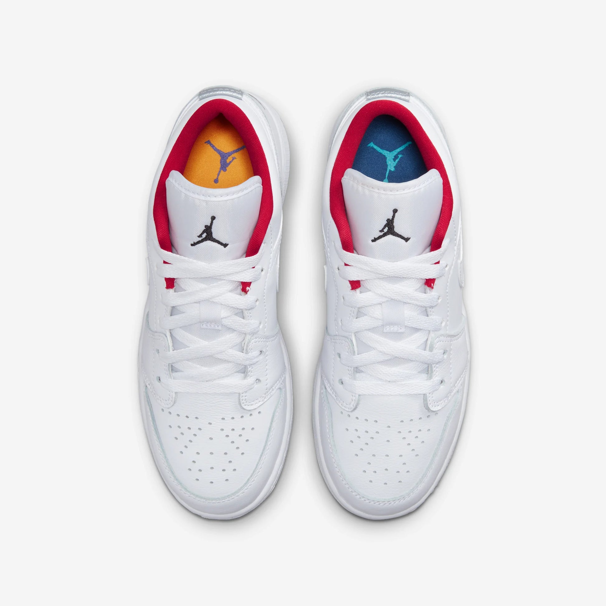 Jordan 1 Low White Gym Red Black (GS)