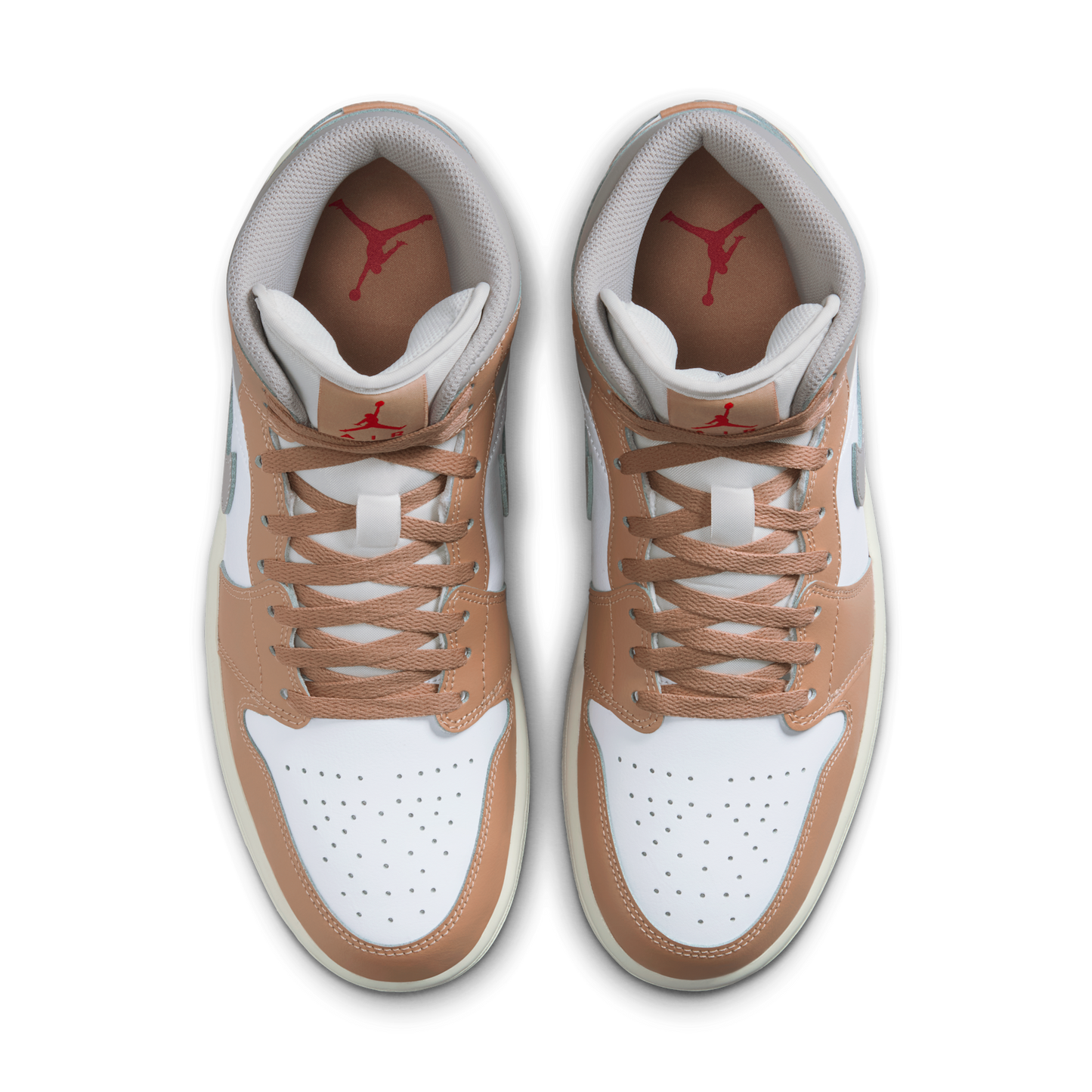 Jordan 1 Mid Rattan White College Grey