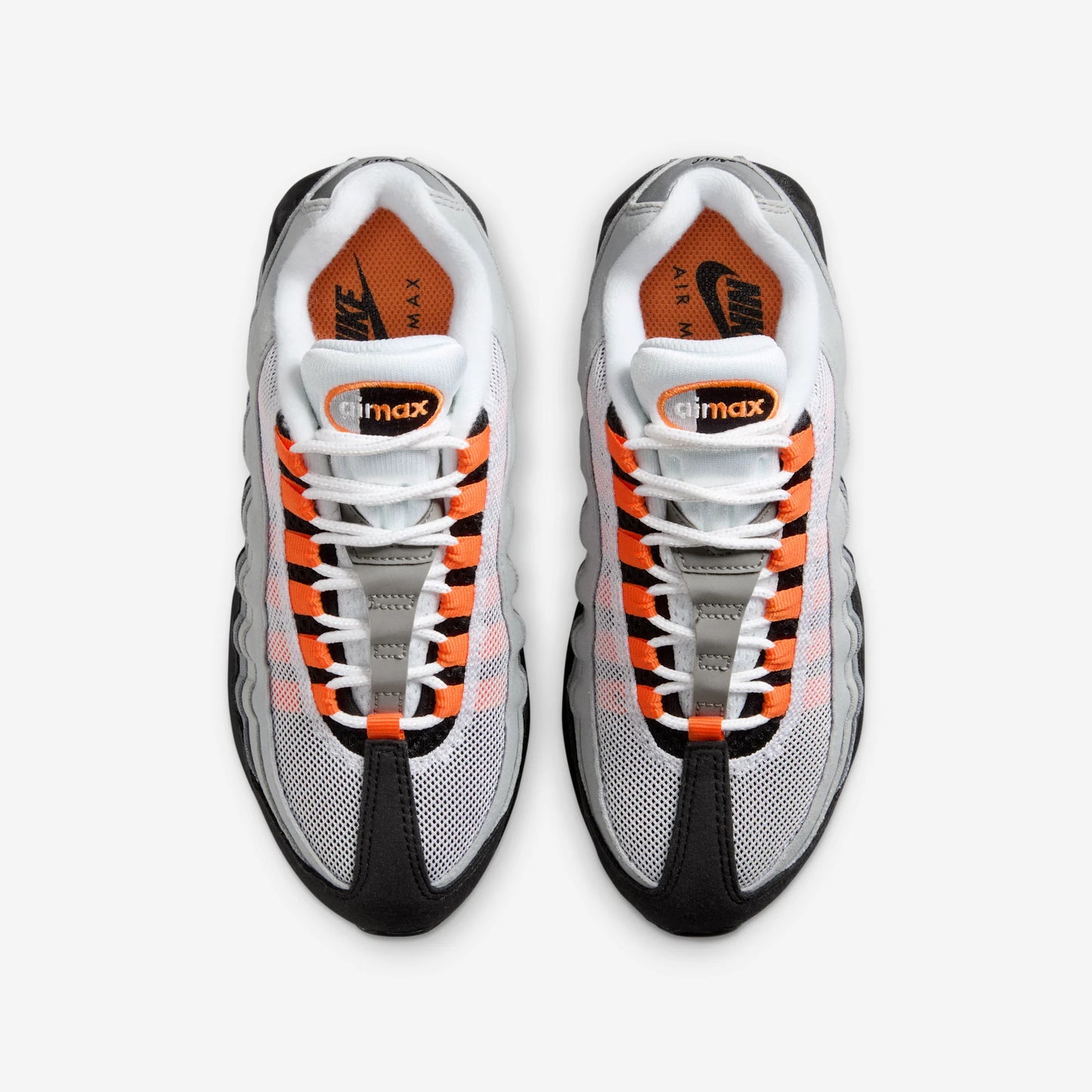 Nike Air Max 95 Big Bubble Black Cool Grey White Bright Mandarin