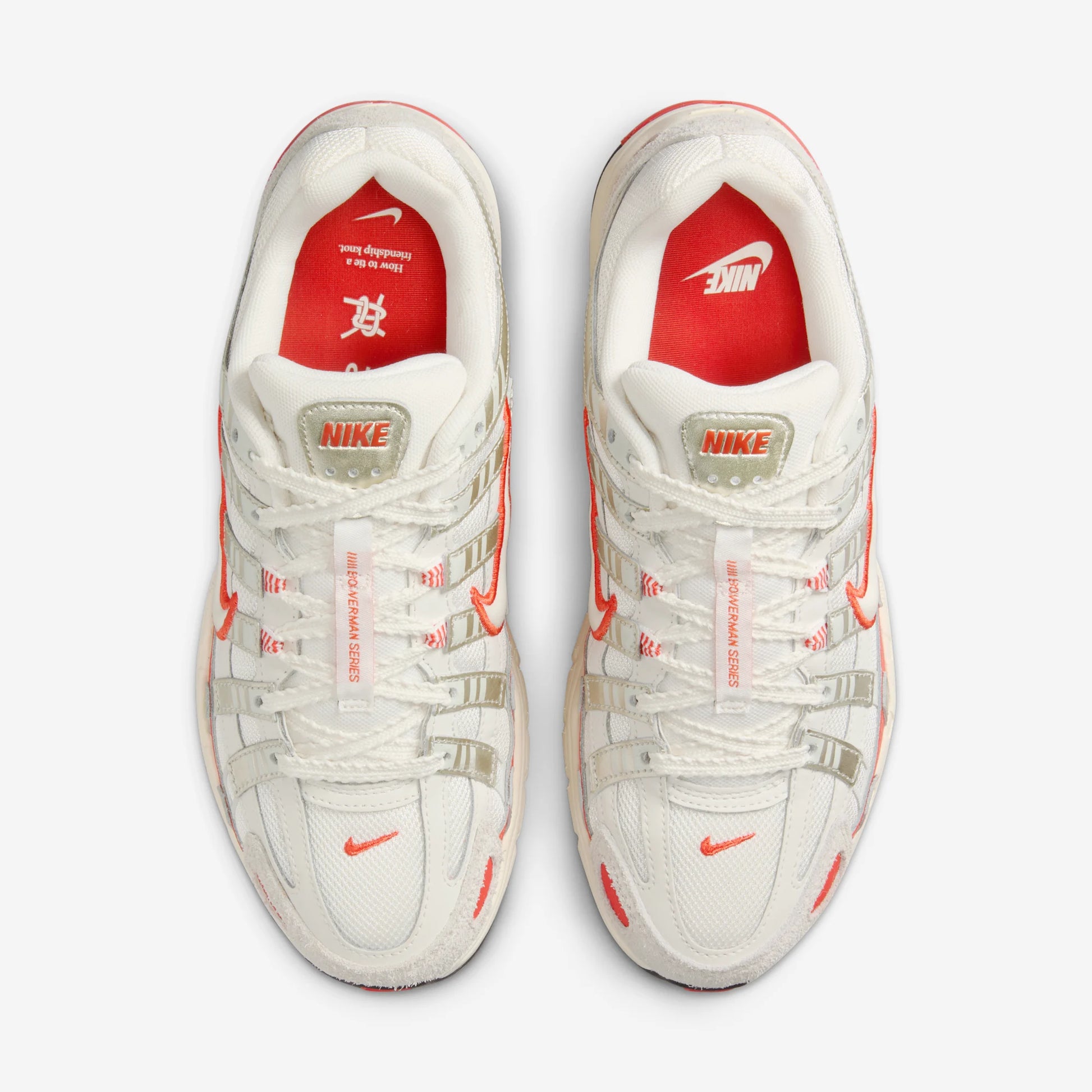 Nike P-6000 Sail Pale Ivory Light Bone Picante Red (Women's)