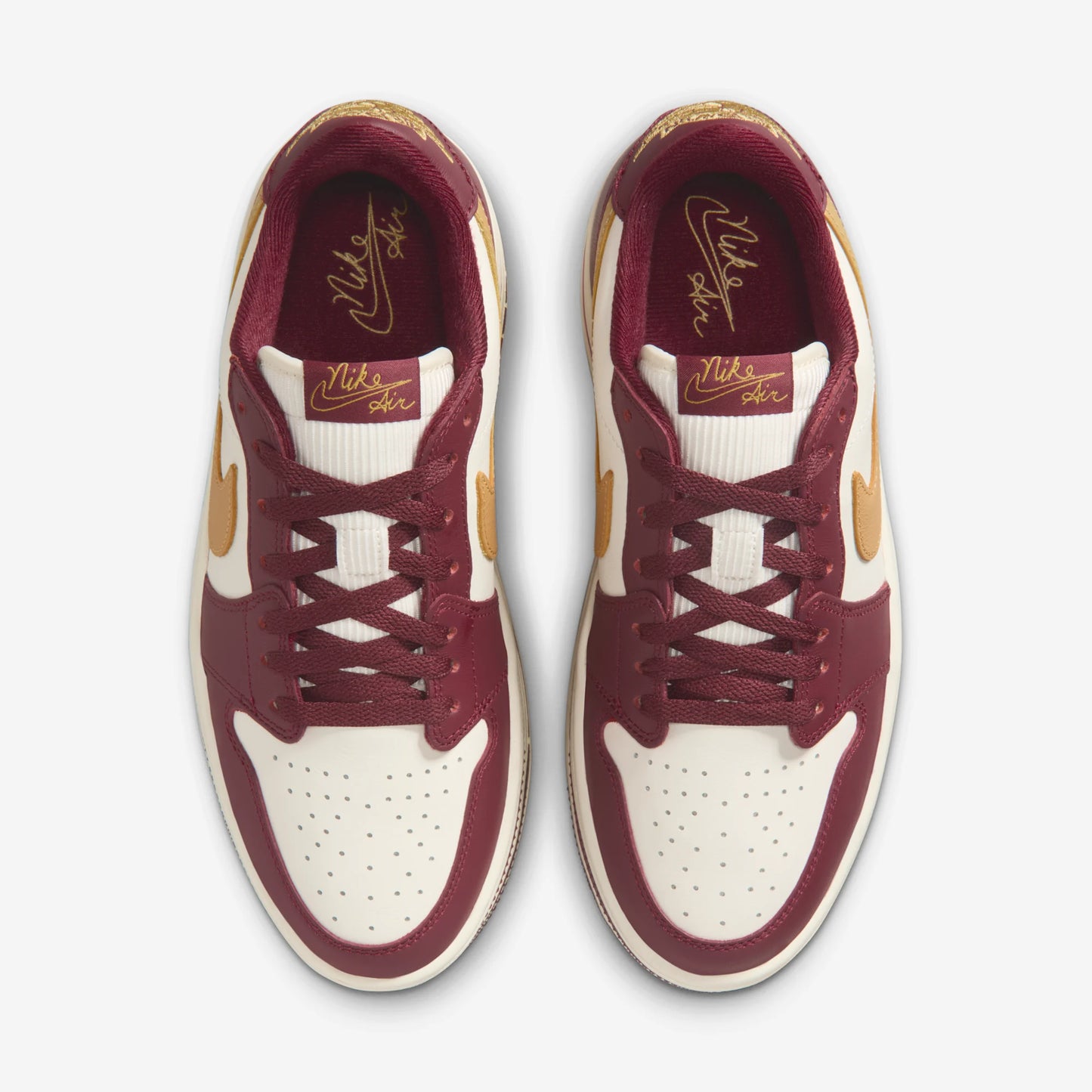 Jordan 1 Low Triple Stack Team Red Pale Ivory (Women's)