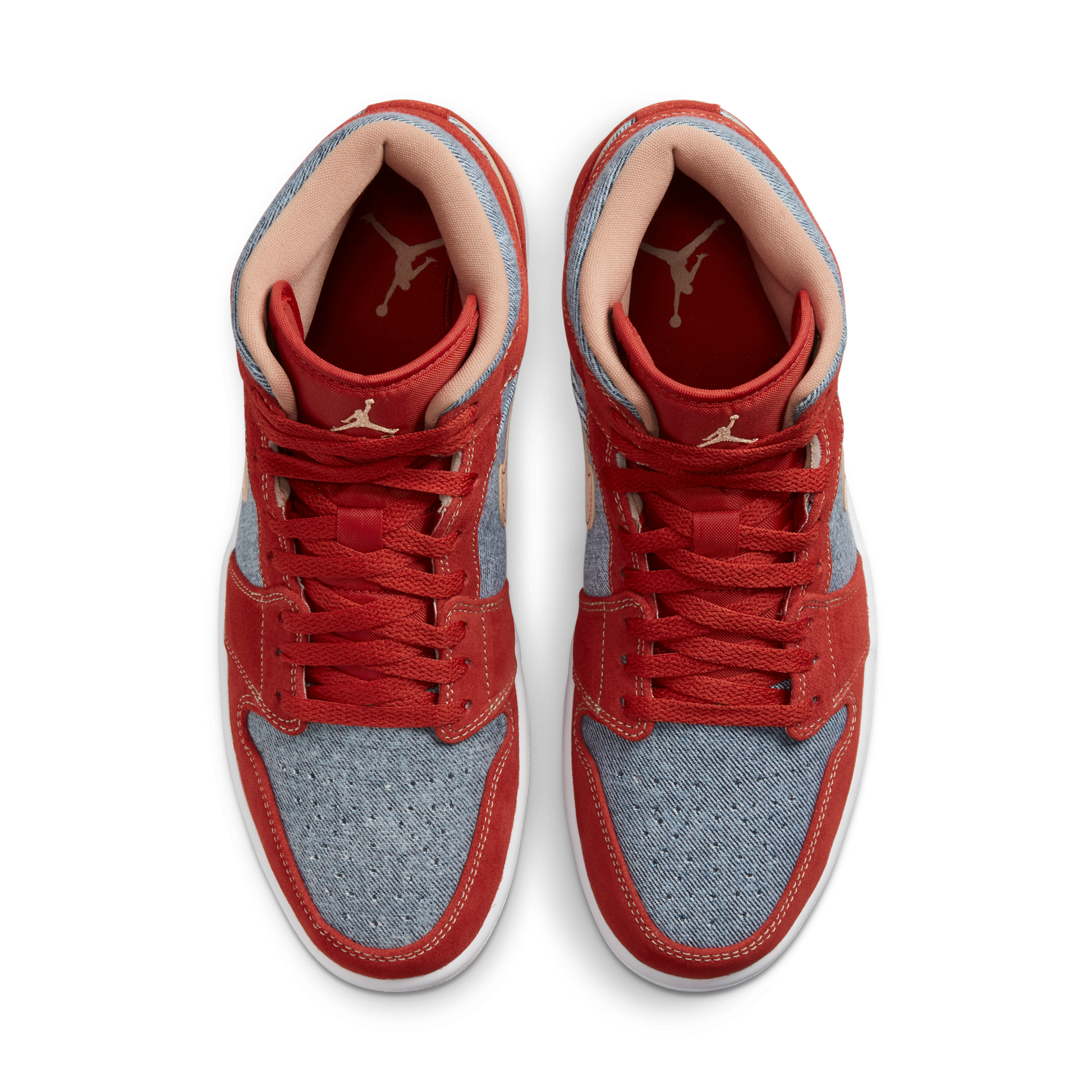 Jordan 1 Mid Denim Red