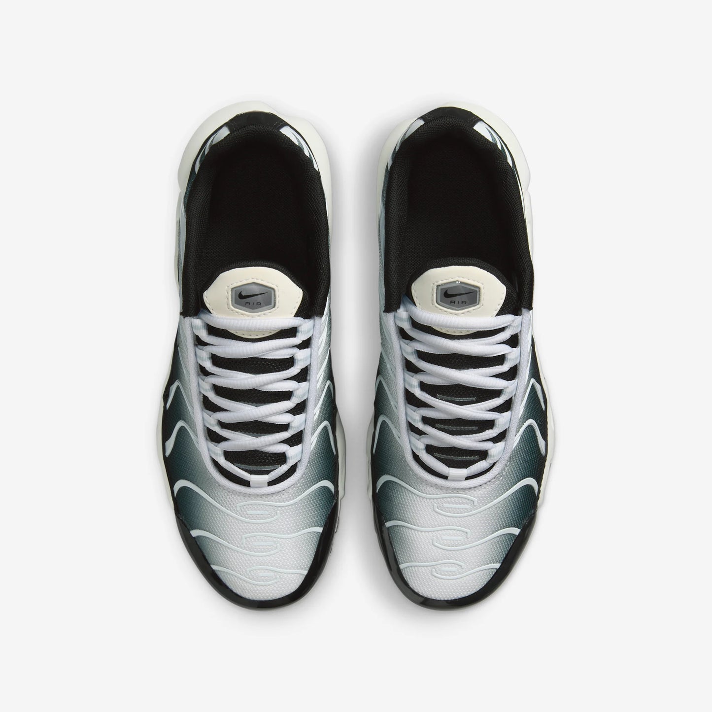 Nike Air Max Plus Black White Sail Metallic Cool Grey (GS)