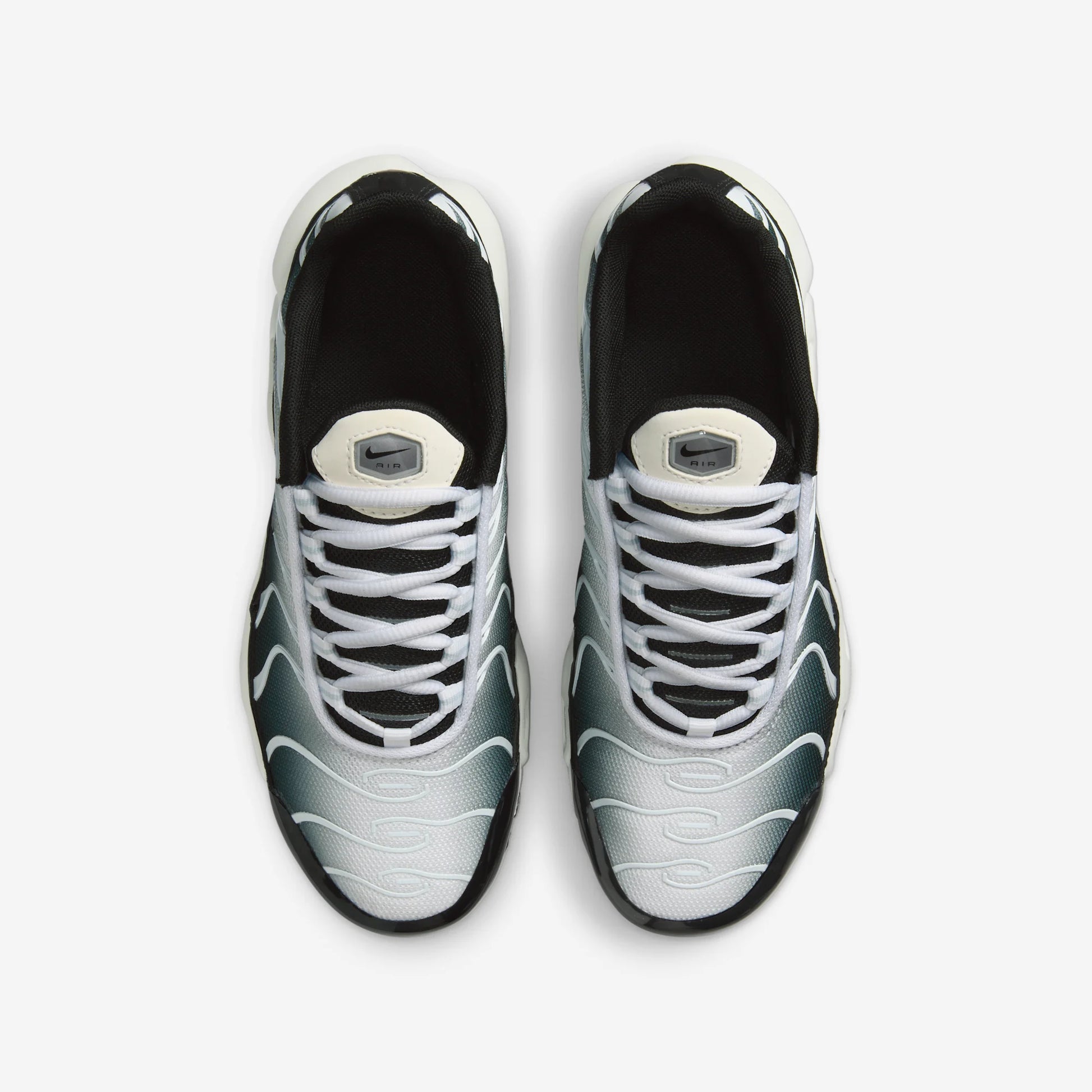 Nike Air Max Plus Black White Sail Metallic Cool Grey (GS)