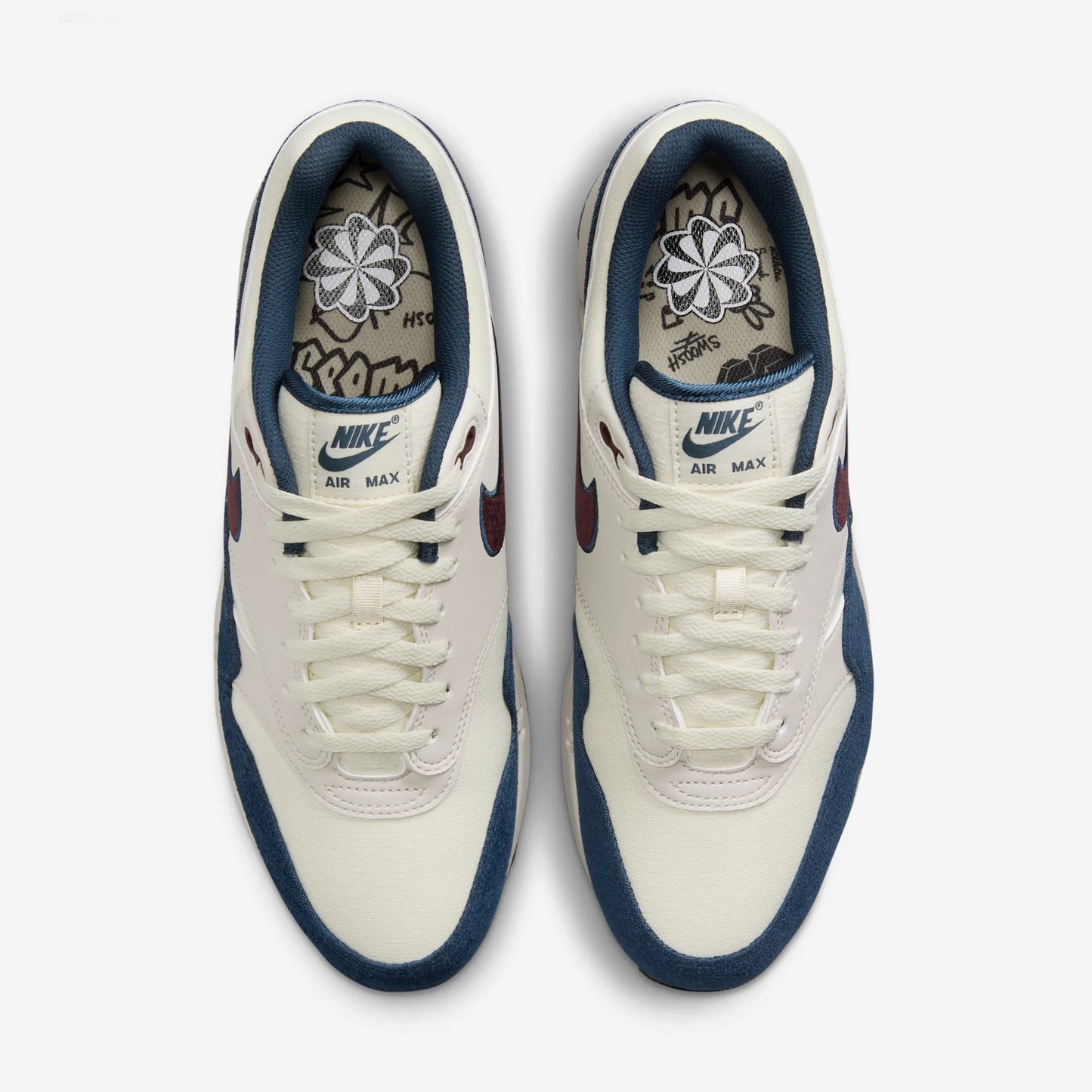 Nike Air Max 1 Coconut Milk Burgundy Crush Navy